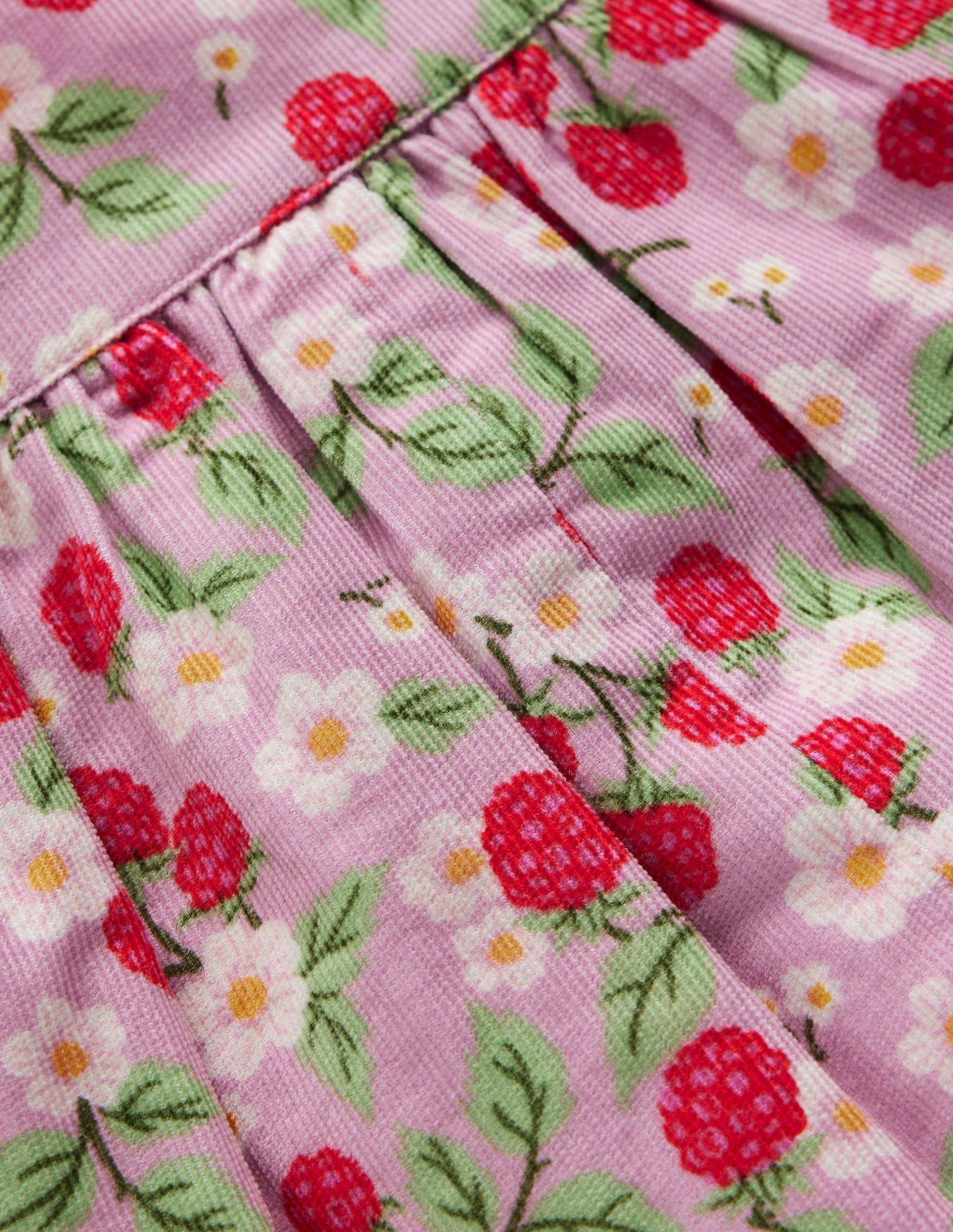 Cord Ruffle Sleeve Romper-Soft Lavender Vintage Berry - Image 3