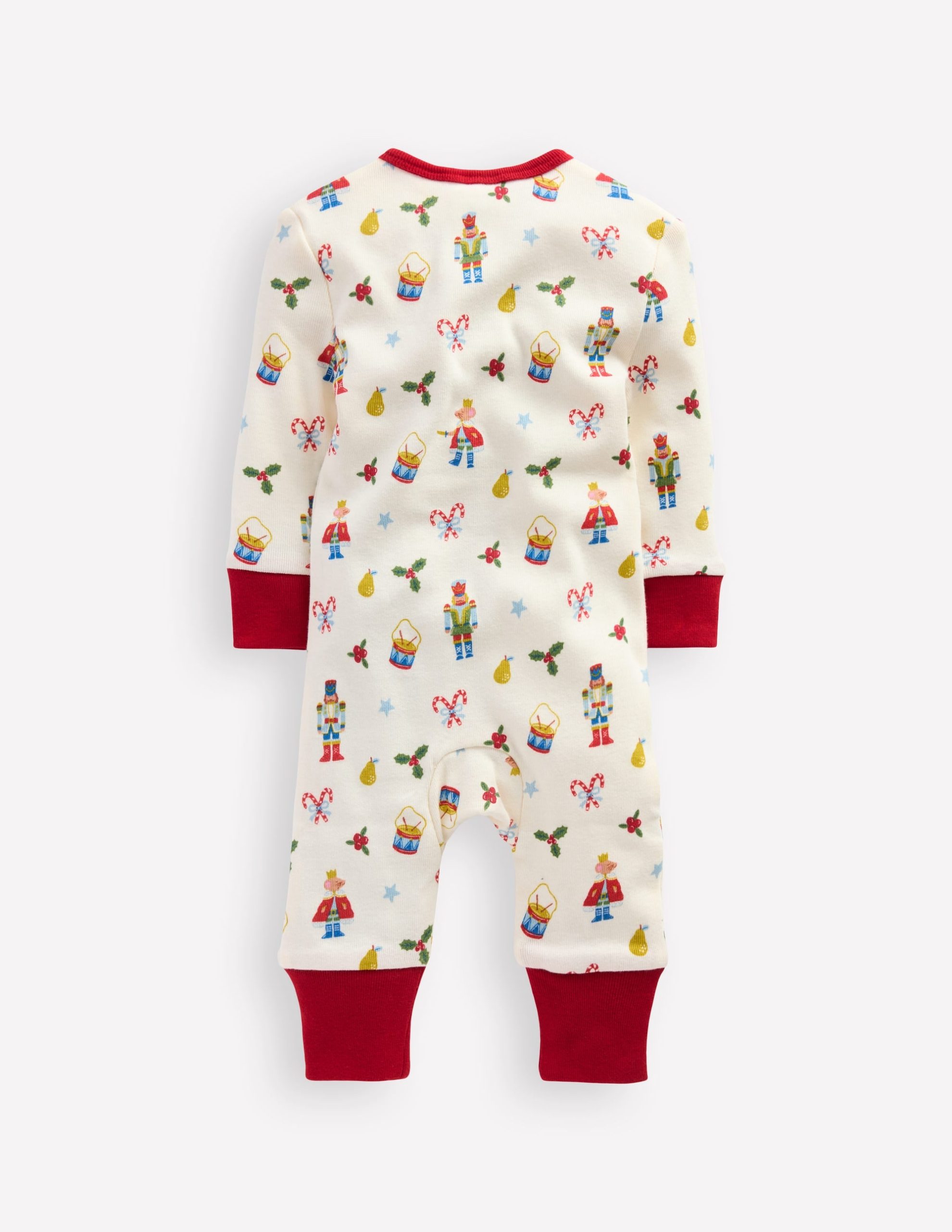 Single All-in-One Romper-Ivory Festive - Image 2