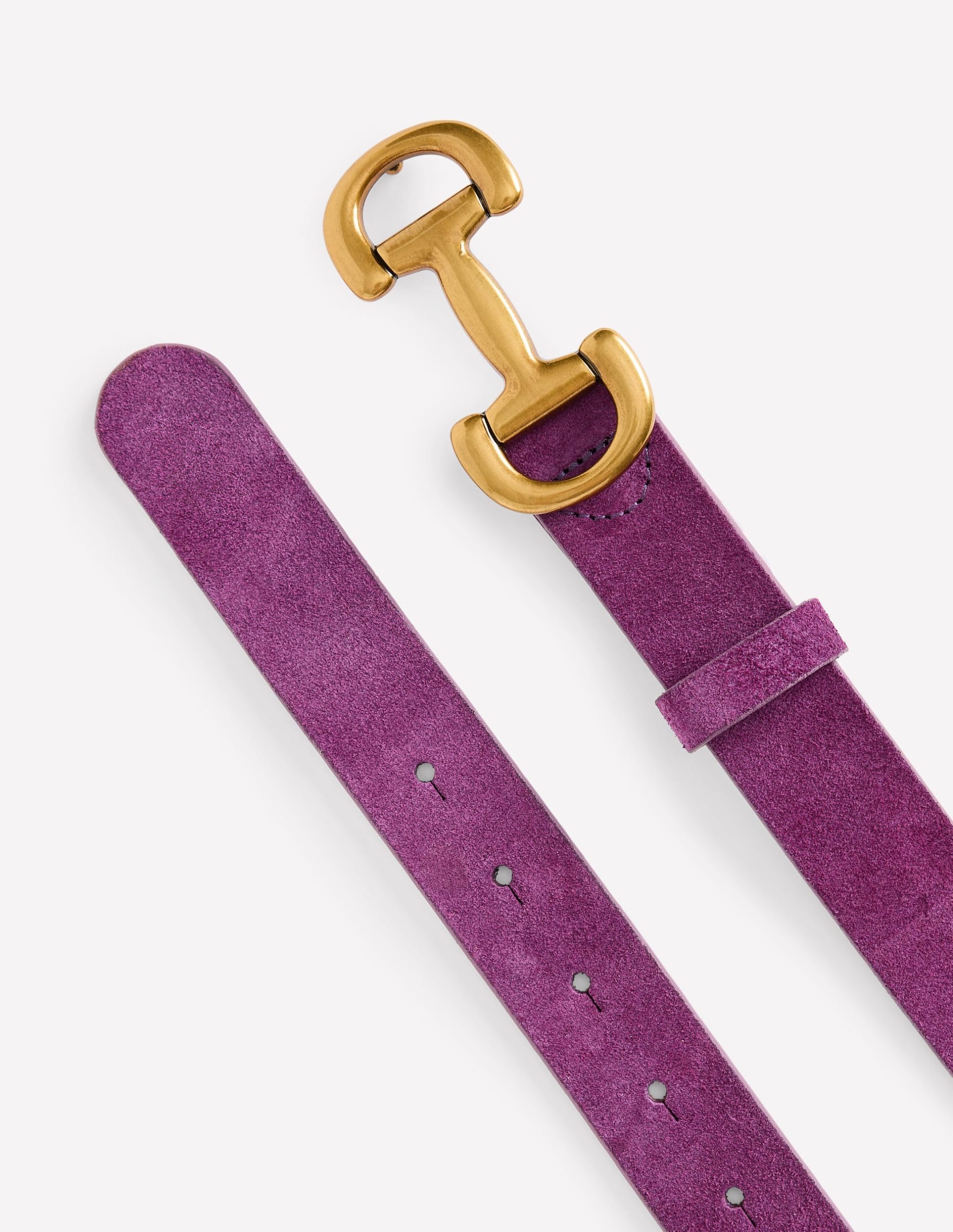 Iris Snaffle-Trim Leather Belt-Regal Purple - Image 3