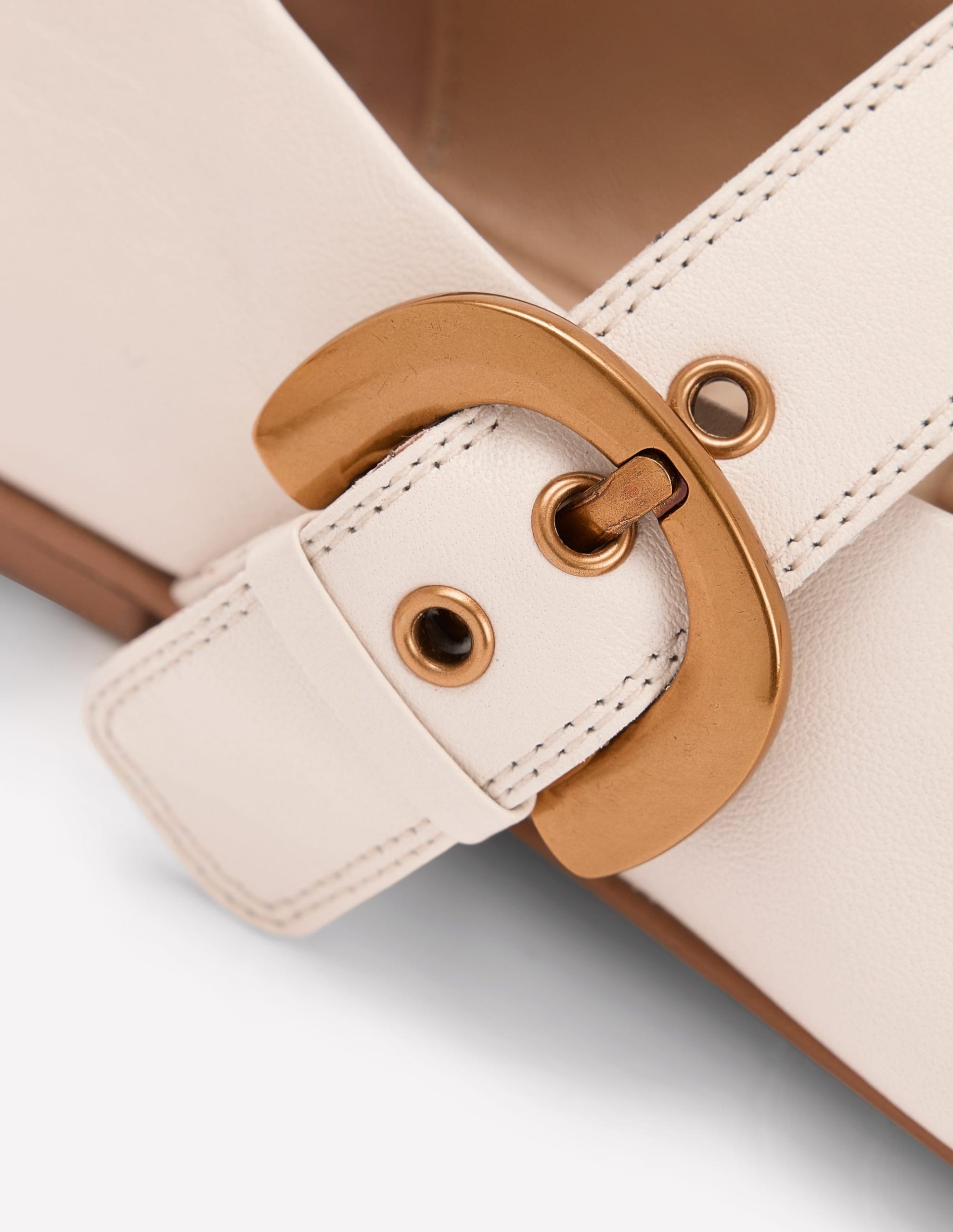 Kylie Flat Buckle Mary Jane-Ecru - Image 4