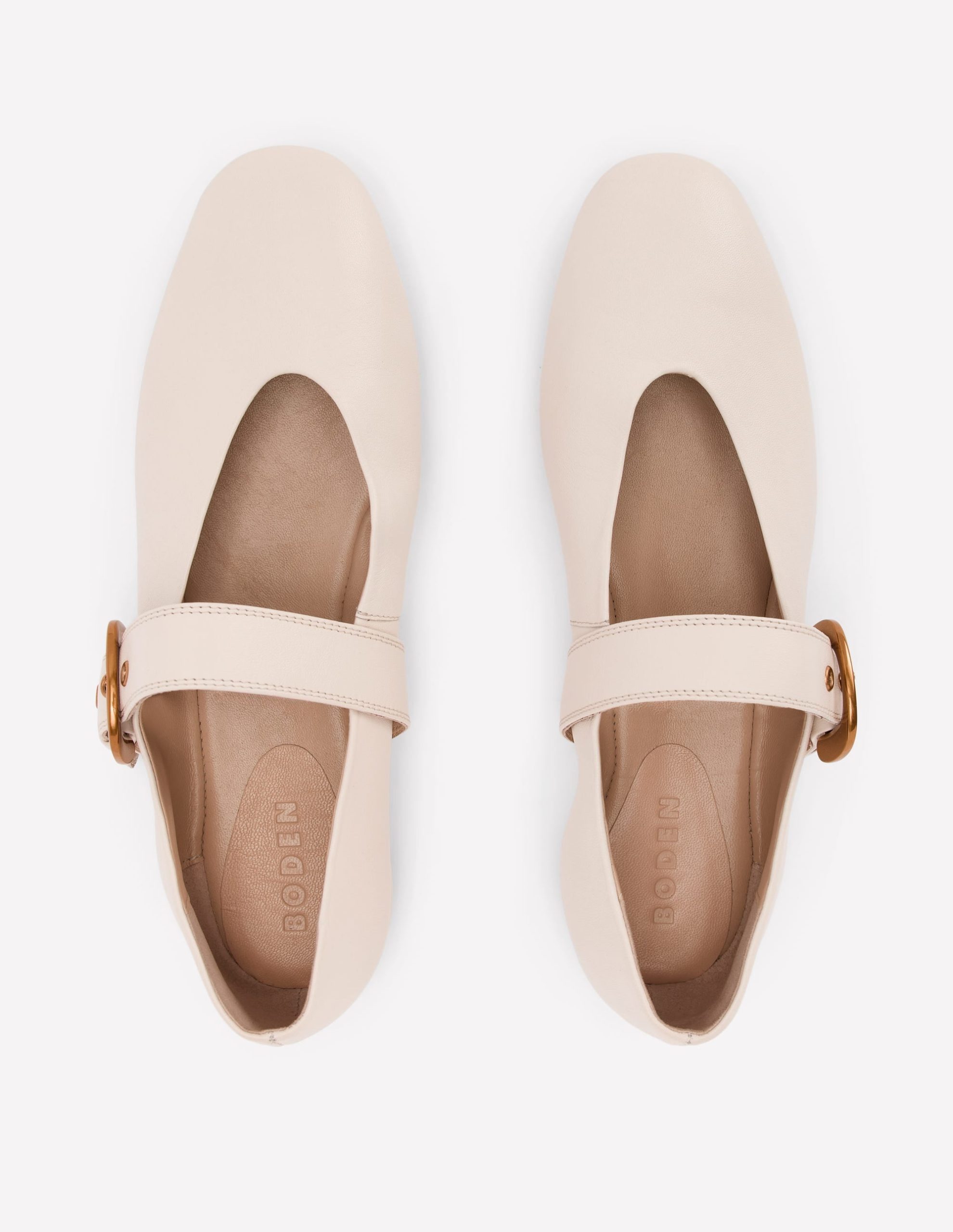 Kylie Flat Buckle Mary Jane-Ecru - Image 5