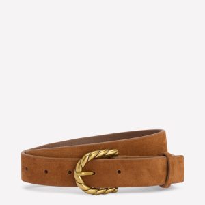 Twist Buckle Belt-Tan