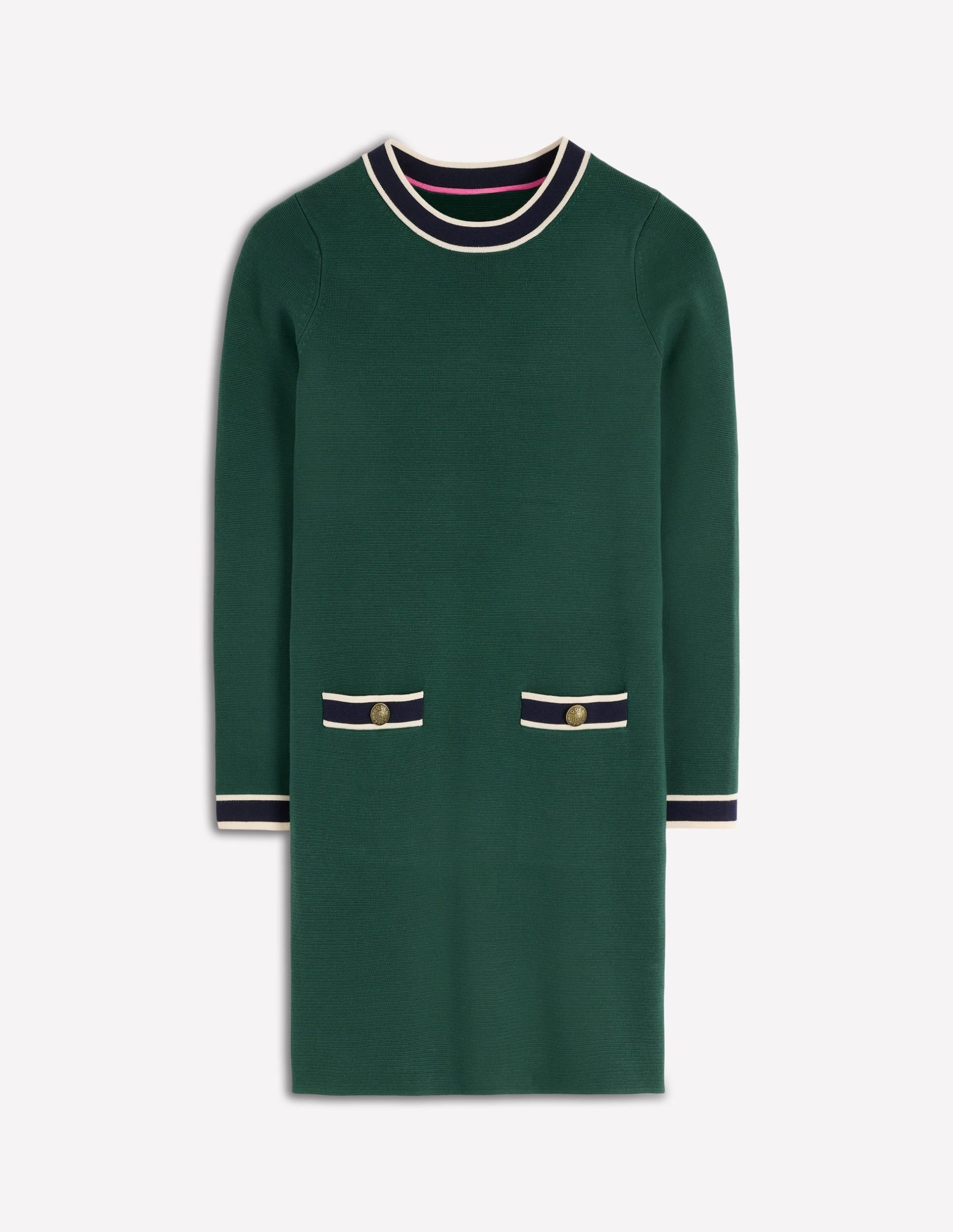 Holly Knitted Shift Dress-Emerald Night - Image 6
