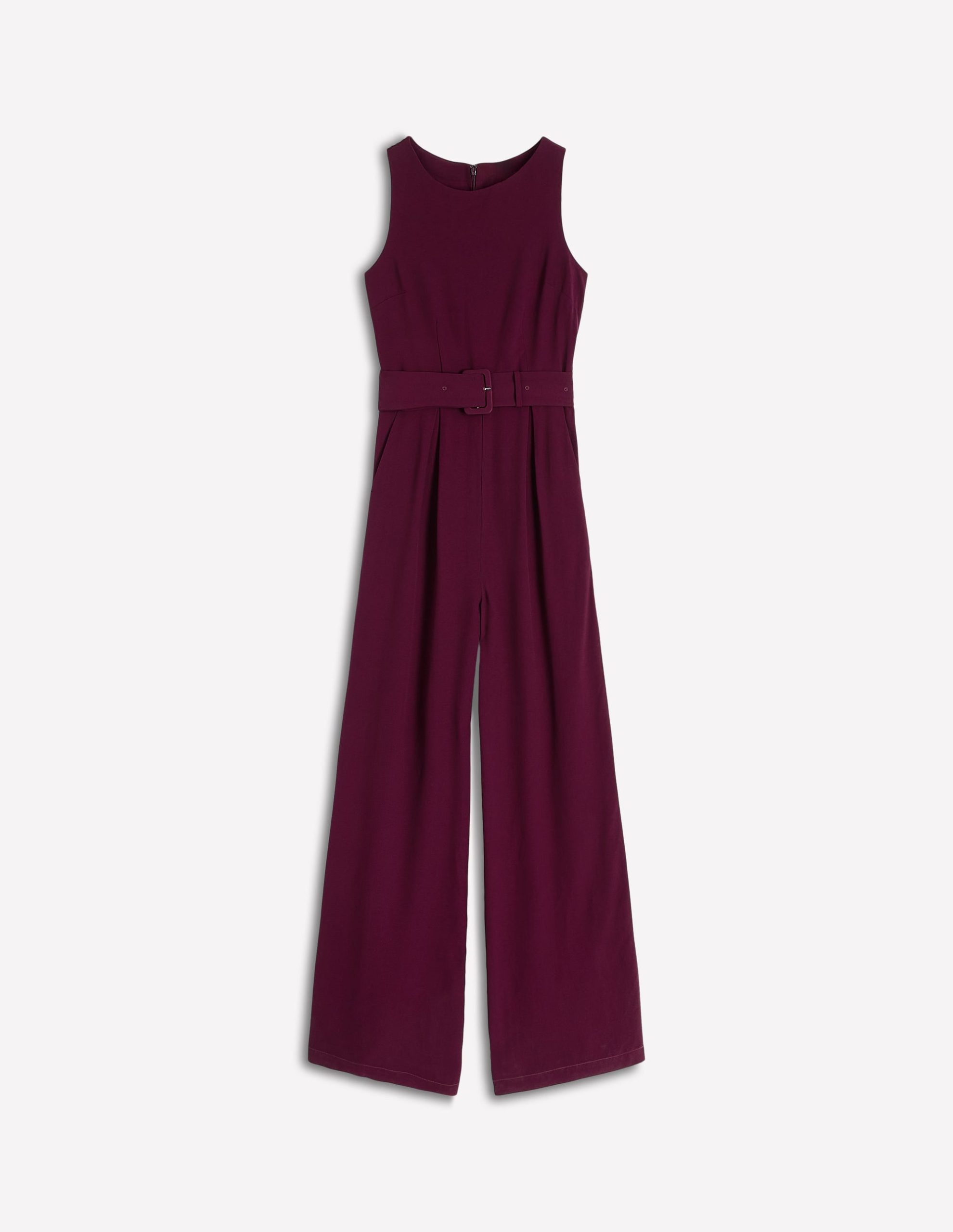 Gwen Slash Neck Jumpsuit-Dark Cherry - Image 5