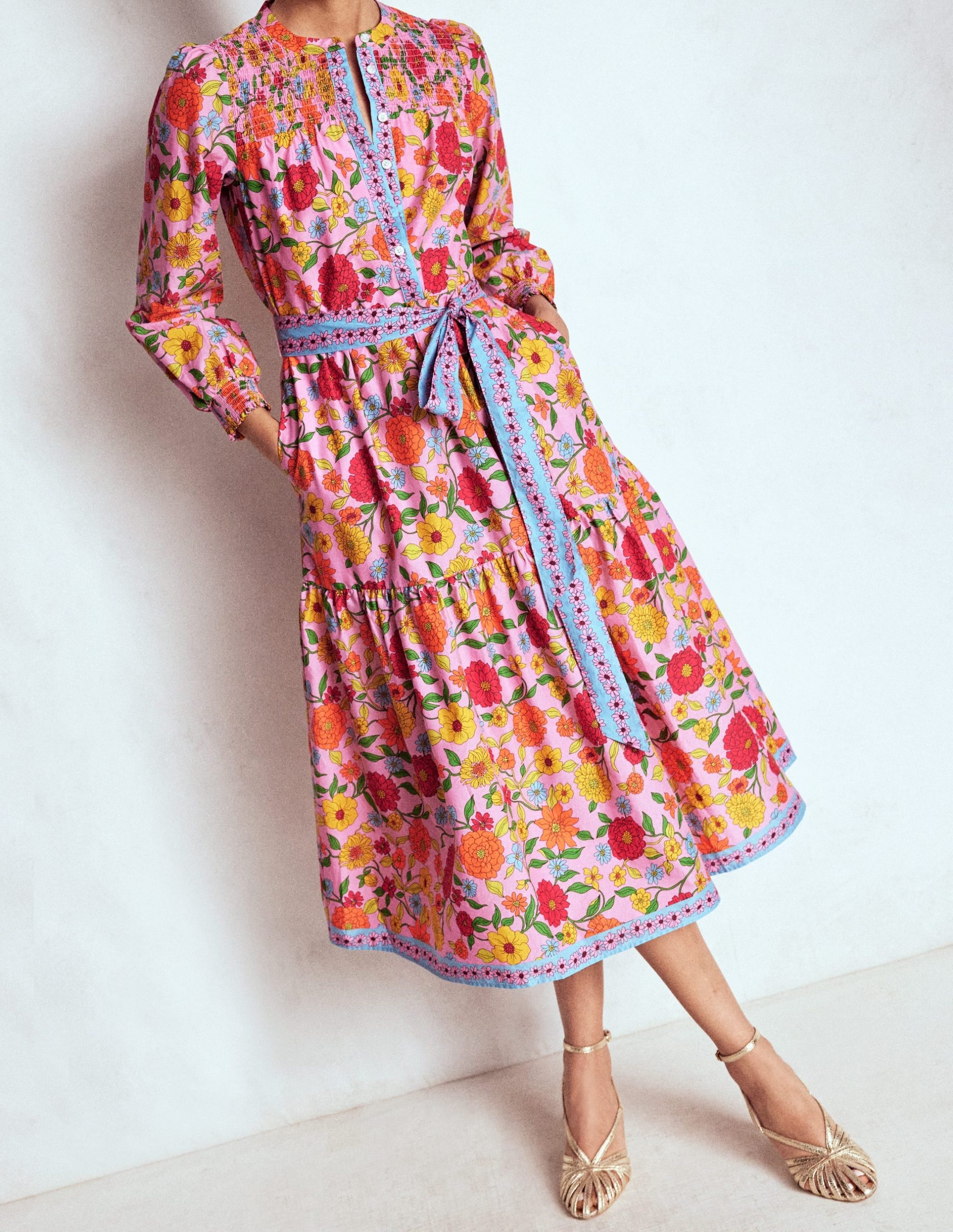 Cecily Cotton Midi Dress-Multi. Dahlia Trail - Image 6