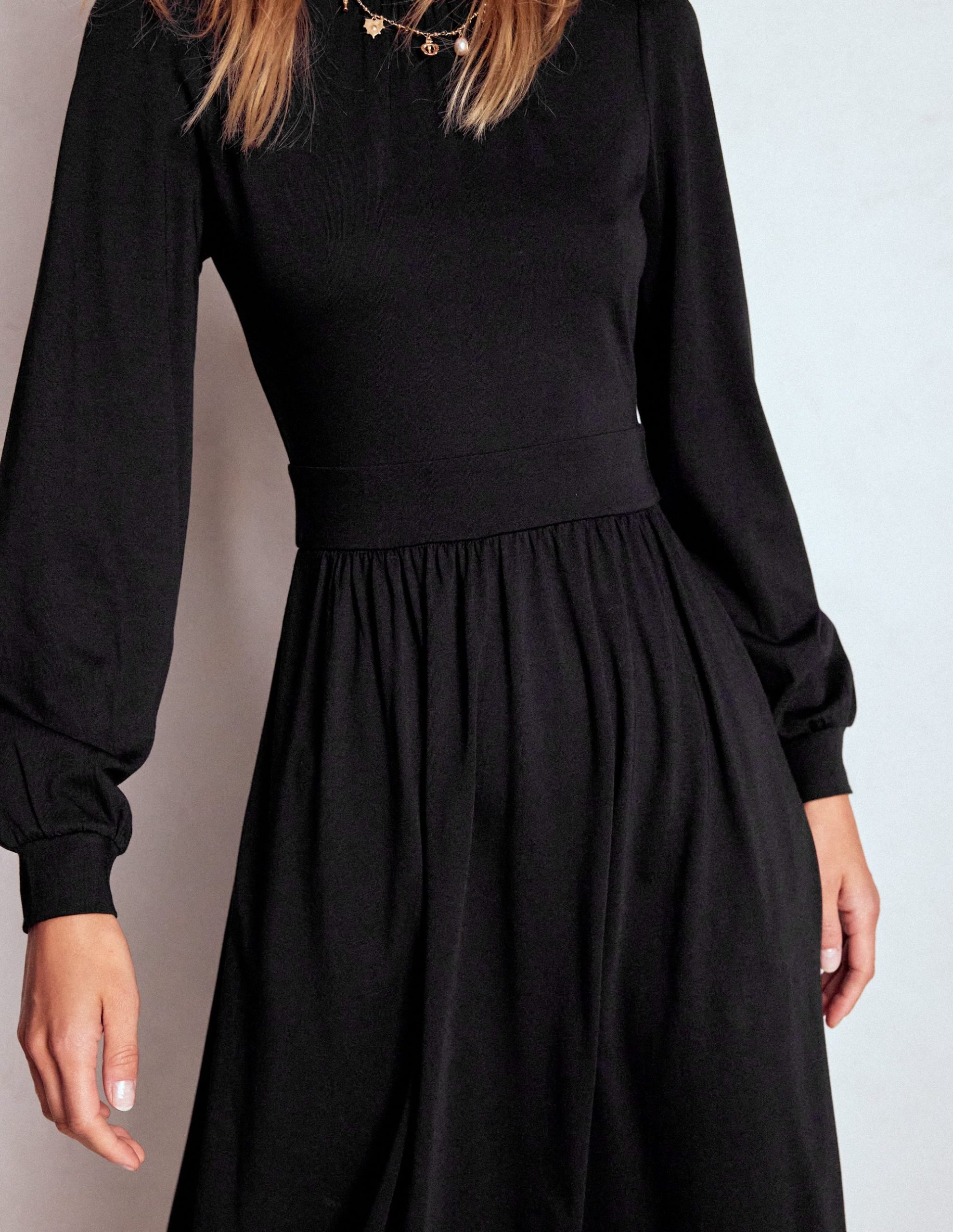 Alexandra Jersey Midi Dress-Black - Image 2