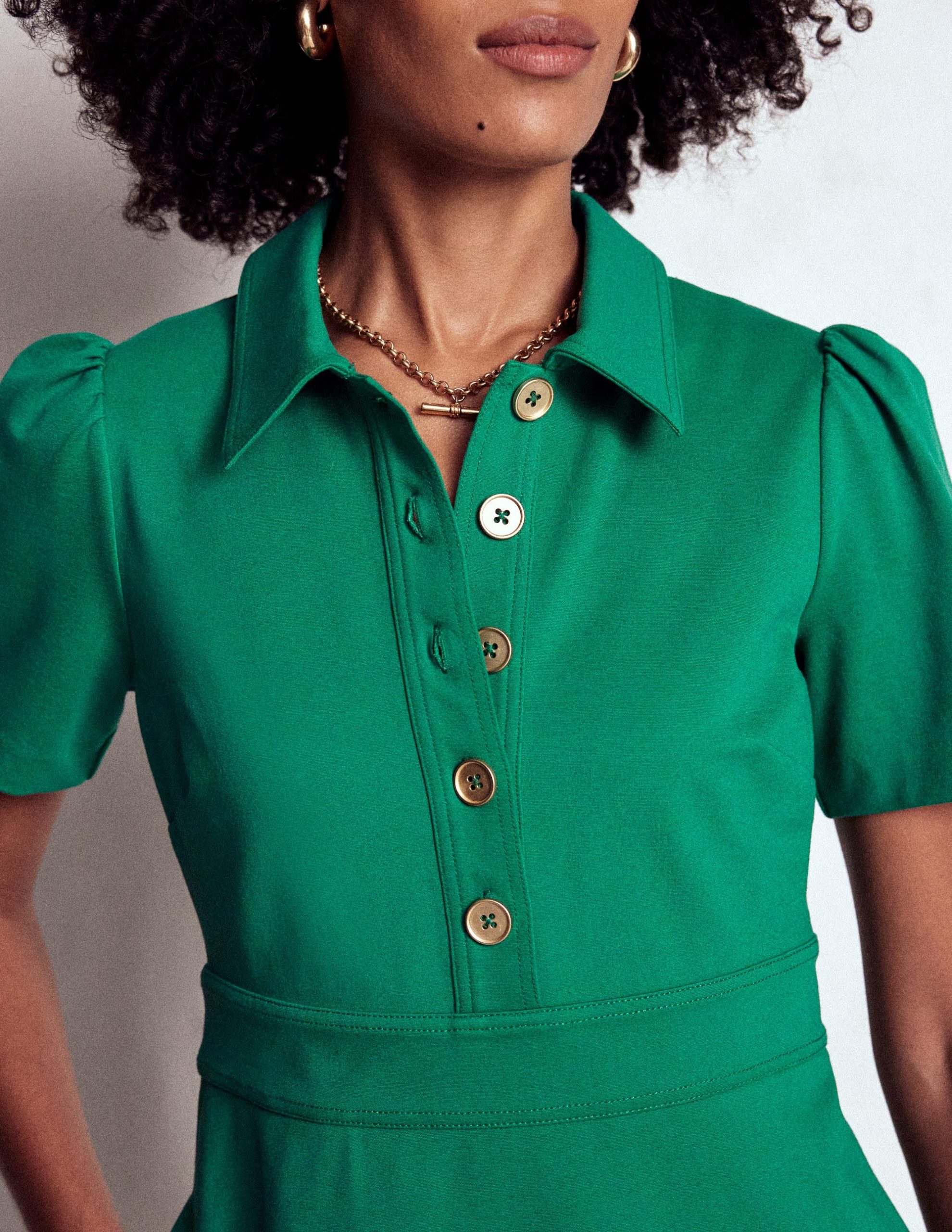 Nicolette Ponte Shirt Dress-Bear Grass - Image 2