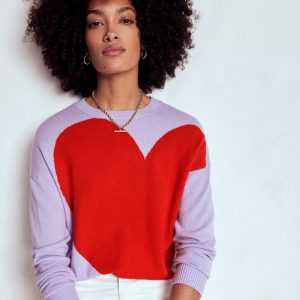 Lydia Cashmere Jumper-Purple Heart