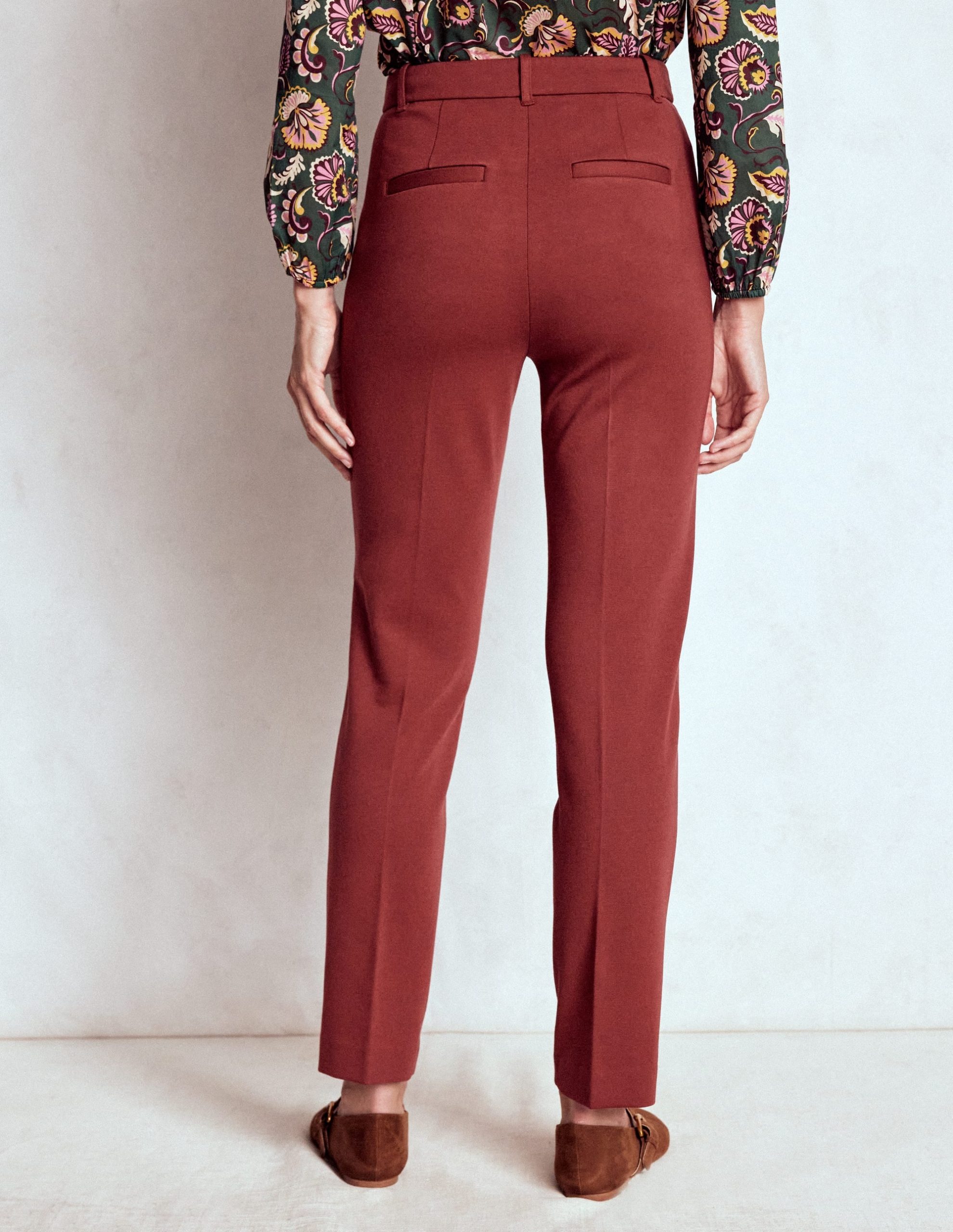 Highgate Ponte Pants-Chestnut - Image 3