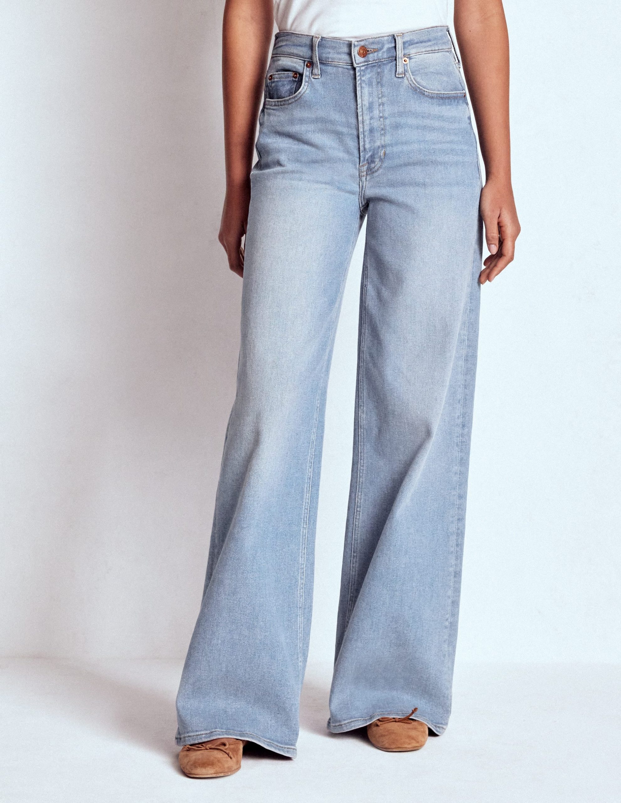 High Rise Wide Leg Jeans-Light Vintage - Image 6