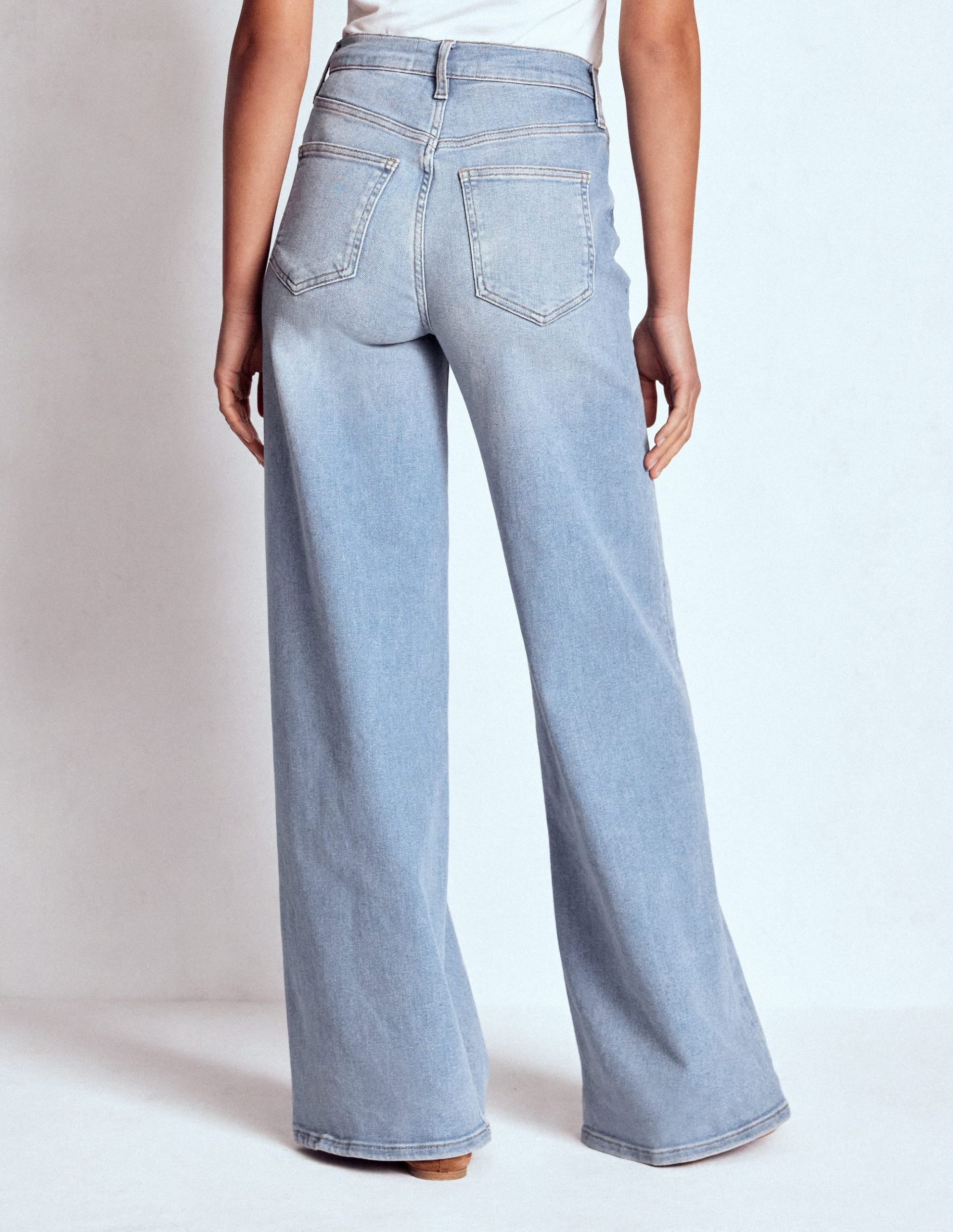 High Rise Wide Leg Jeans-Light Vintage - Image 7