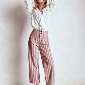 Primrose Patch Pocket Pants-Lilac Tram Stripe