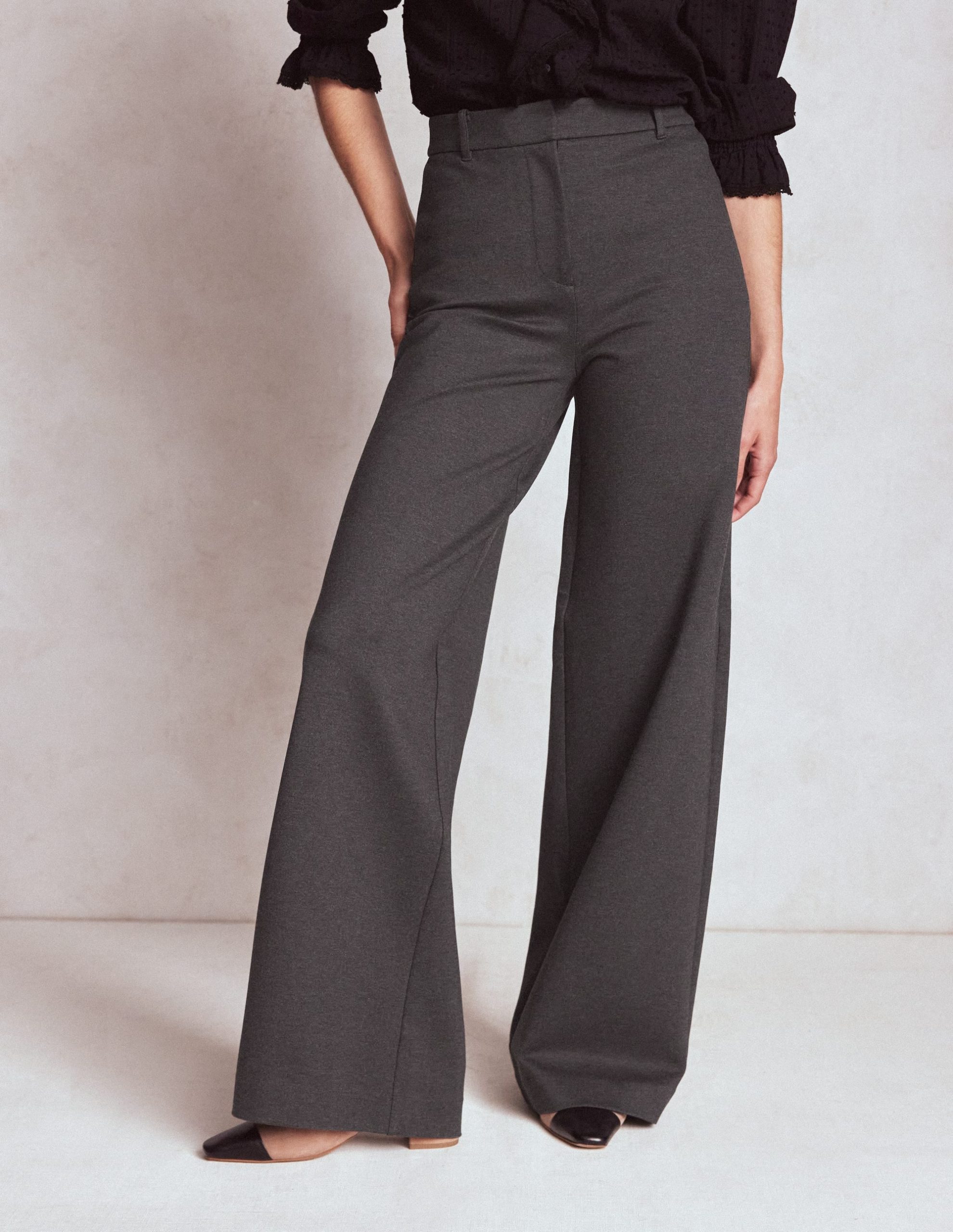 Belgravia Ponte Pants-Charcoal Grey - Image 4