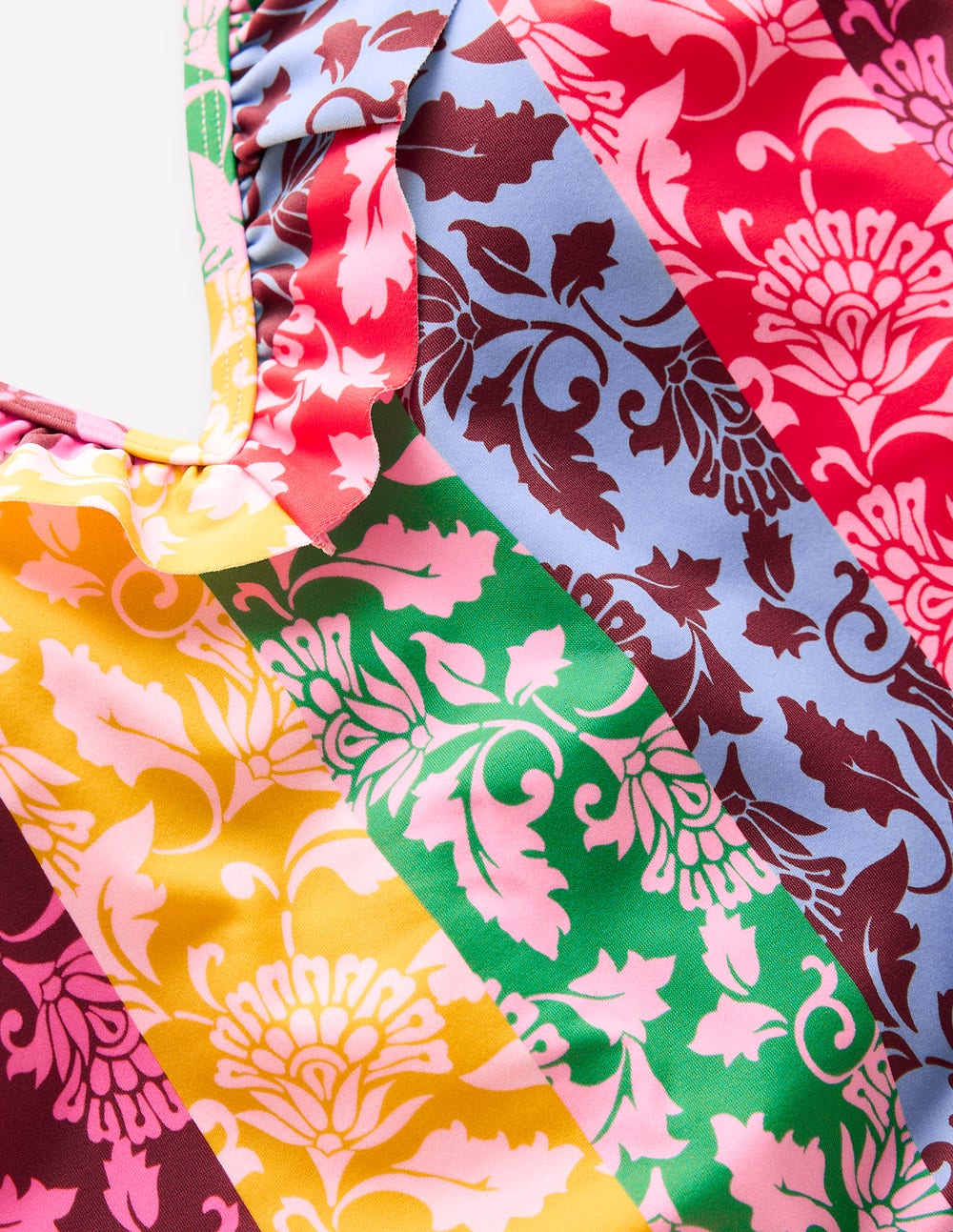 Evia Ruffle Swimsuit-Multi. Ornate Vine Hotch - Image 7