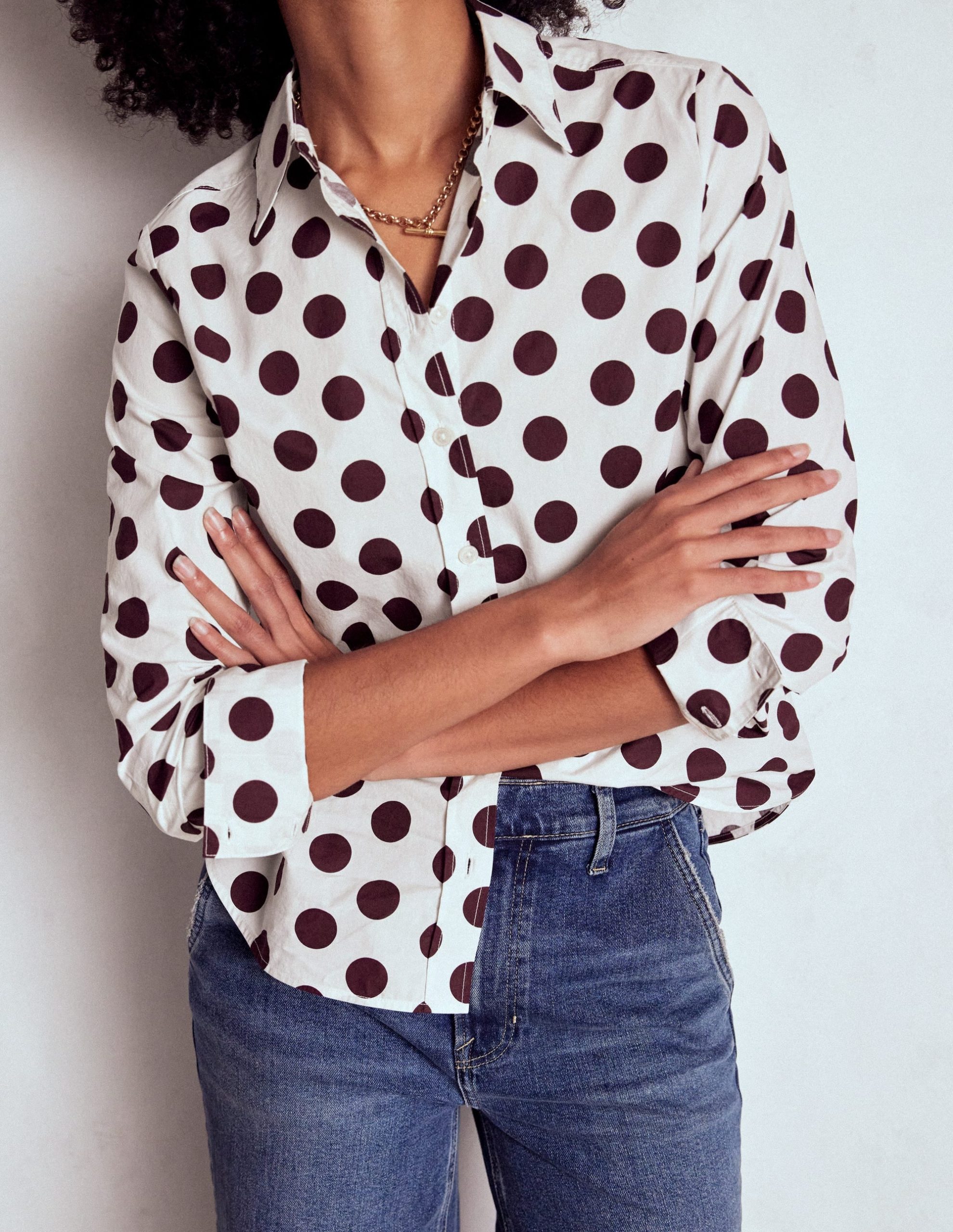 Sienna Cotton Shirt-Deep Wisteria. Spots - Image 2