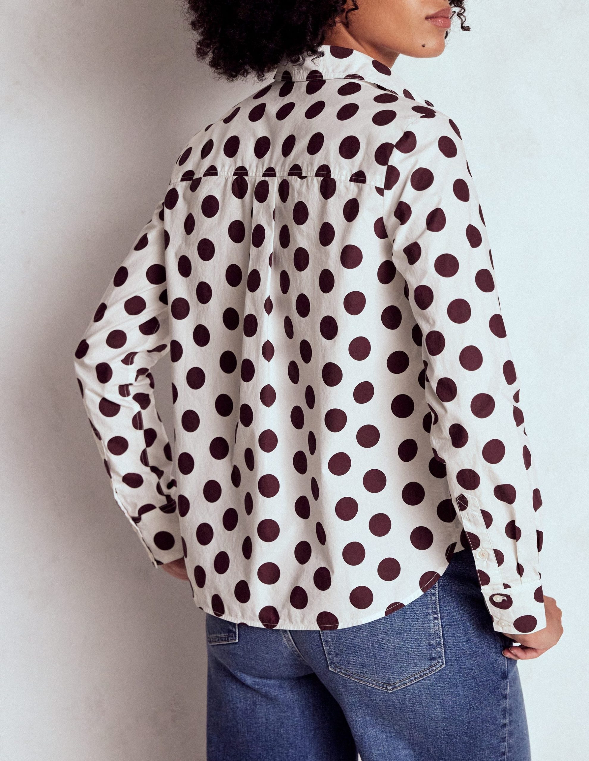 Sienna Cotton Shirt-Deep Wisteria. Spots - Image 3