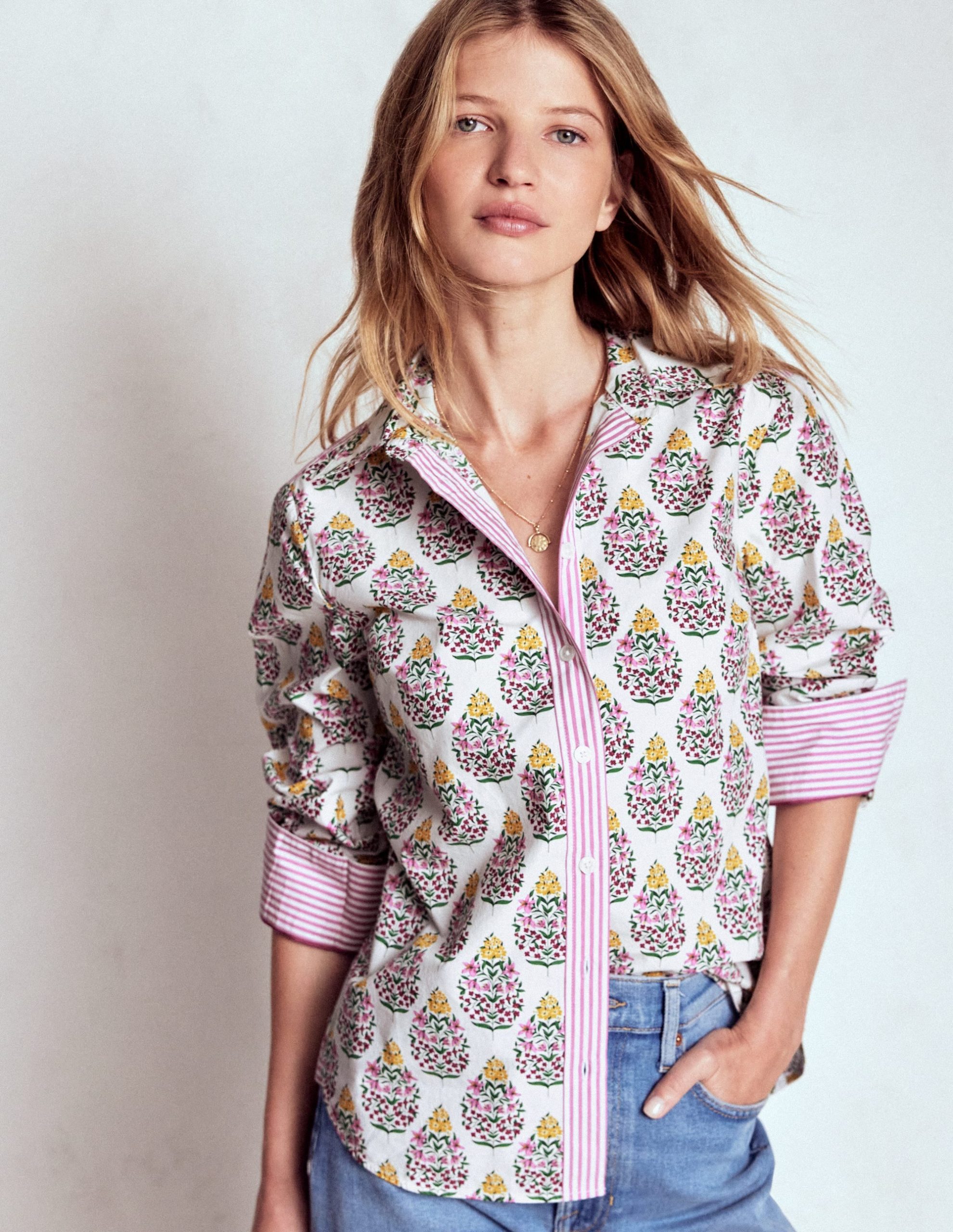 Sienna Cotton Shirt-Multi. Wildflower Bouquet - Image 5