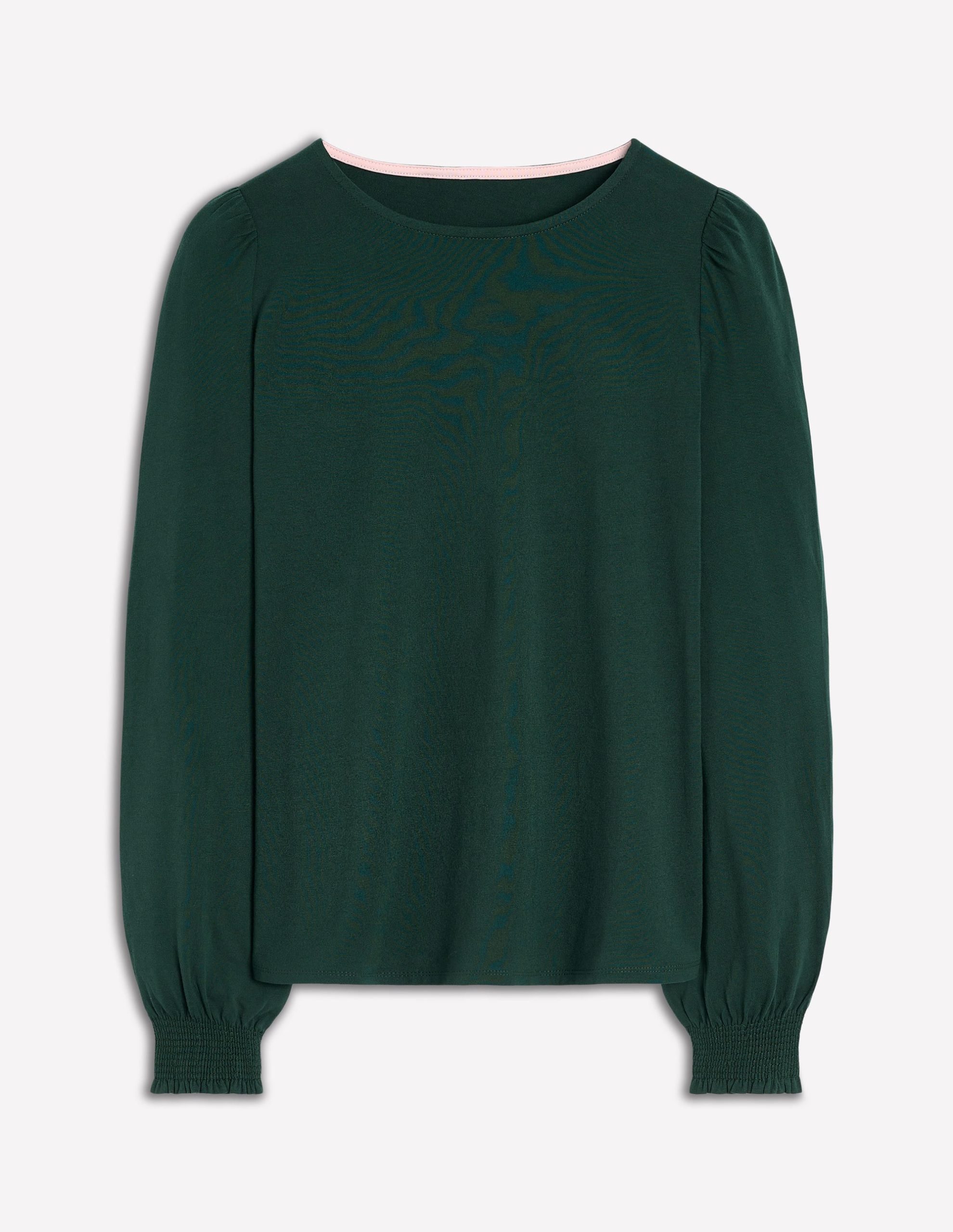 Smocked Cuff Supersoft Top-Green Pine - Image 4