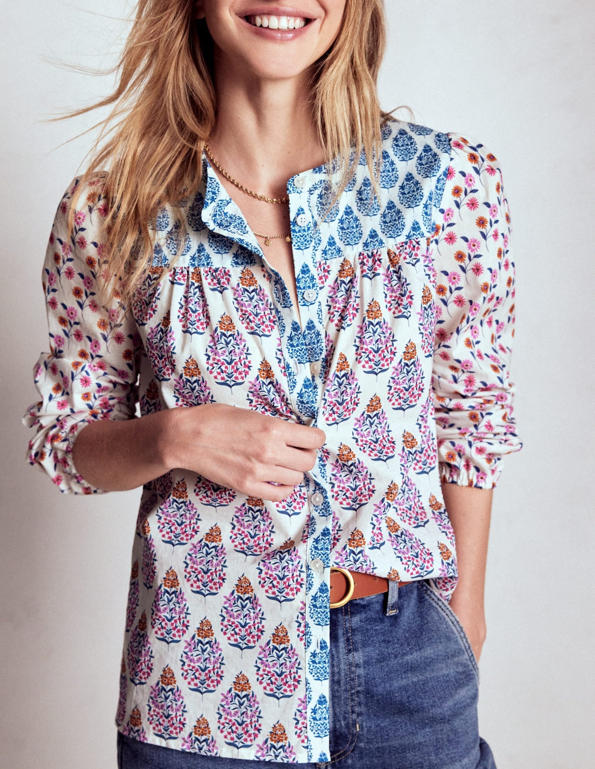 Corrine Cotton Top-Multi. Wildflower Bouquet - Image 3