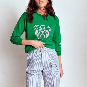 Rosa Embroidered Sweatshirt-Grumpy Dog