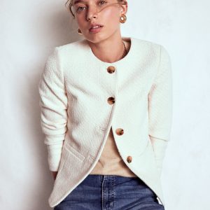 Hampstead Textured Blazer-Cream Texture