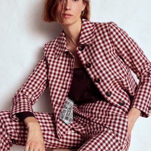 Knightsbridge Gingham Jacket-Chestnut Gingham