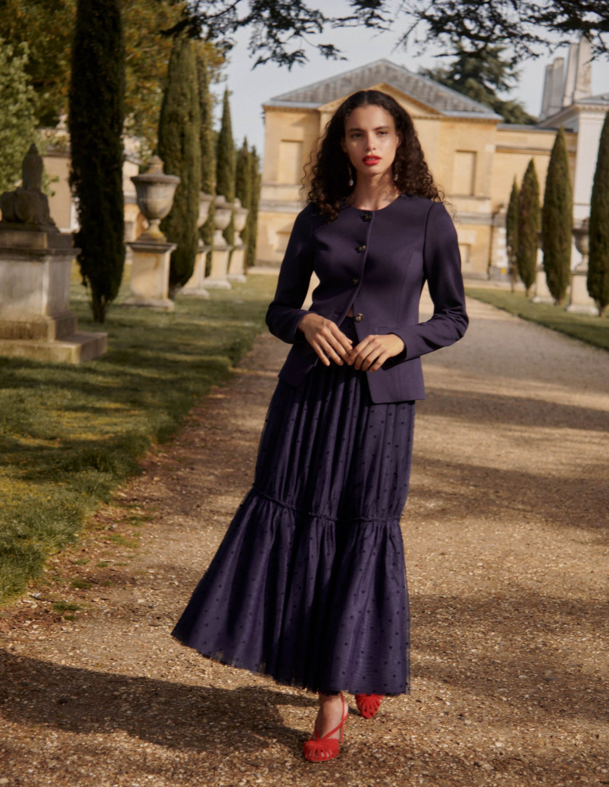 Hampstead Ponte Twill Blazer-Navy - Image 5