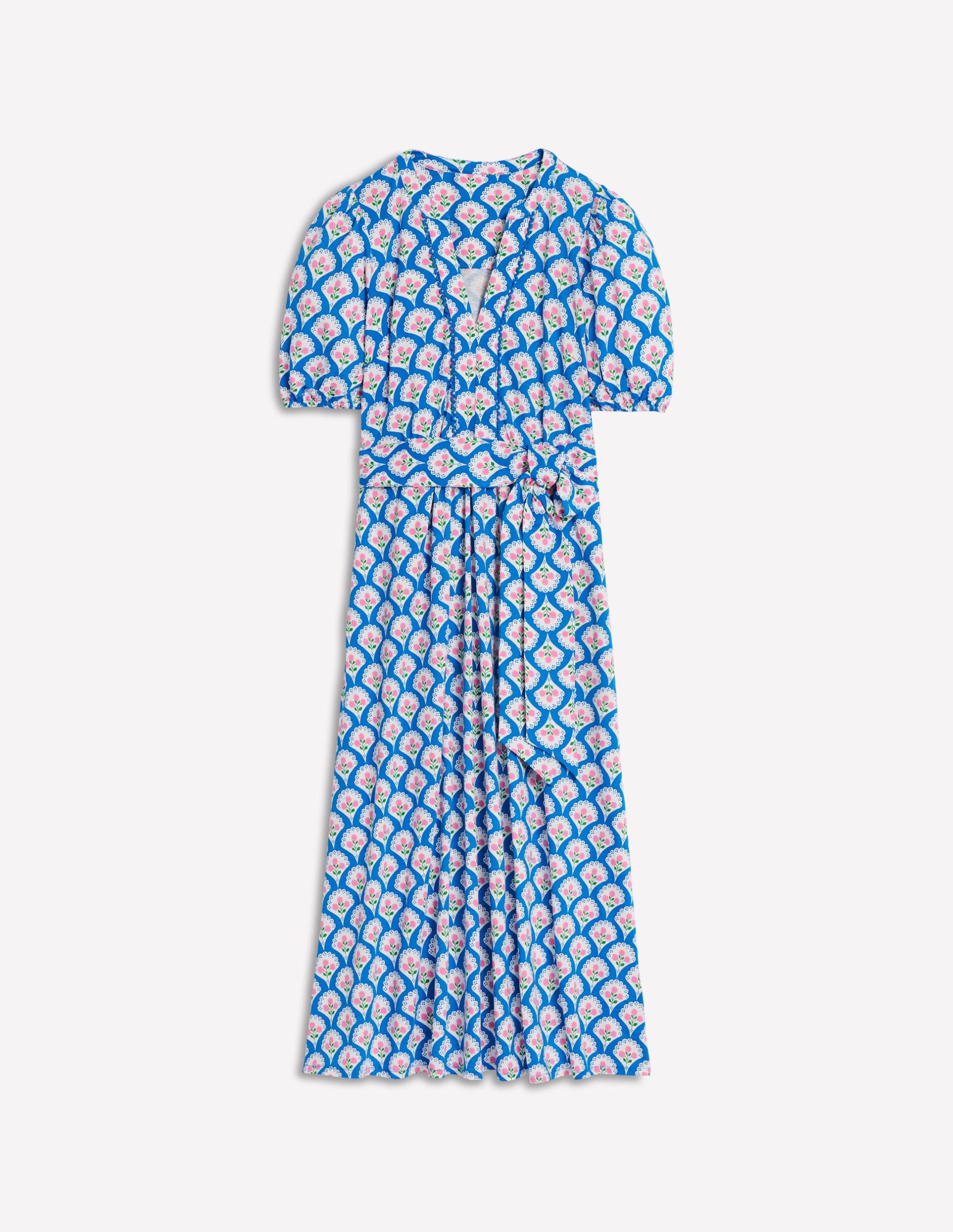 Sofia Trim Jersey Midi Dress-Bright Blue. Blossom Terrace - Image 5