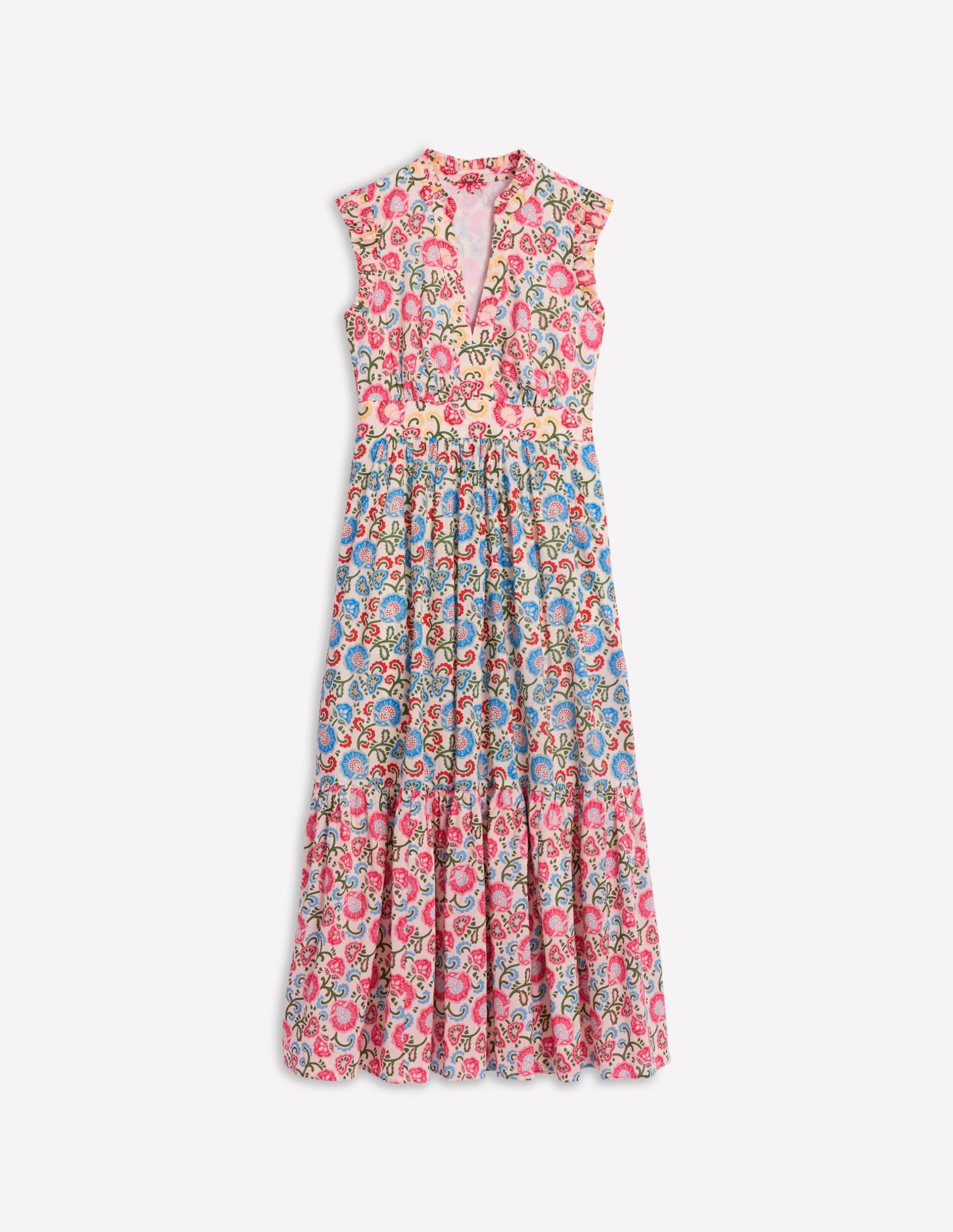 Wren Tiered Midi Dress-Ivory. Garden Vine - Image 6