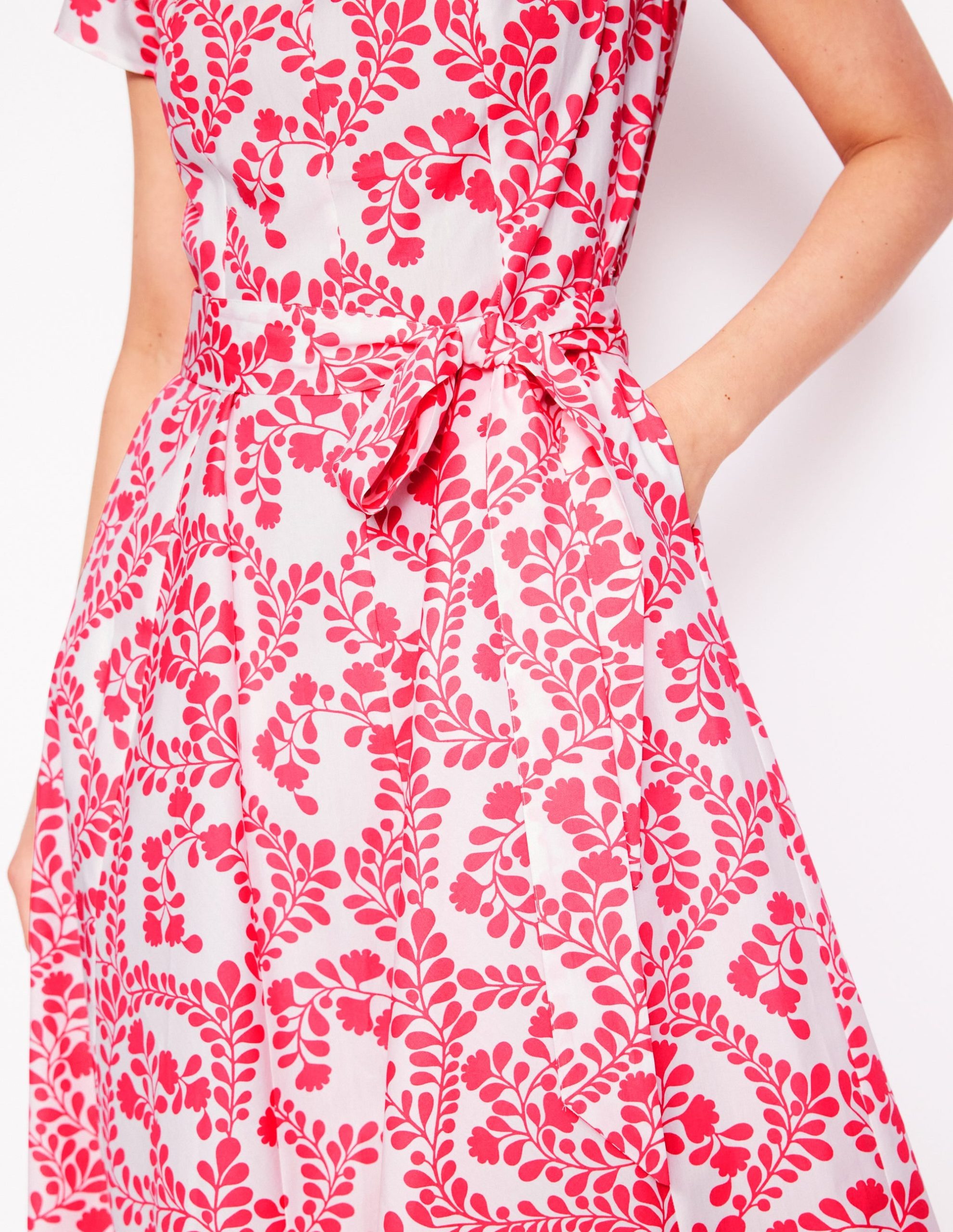 Imo Cotton Godet Short Dress-lvory. Vine Silhouette - Image 2