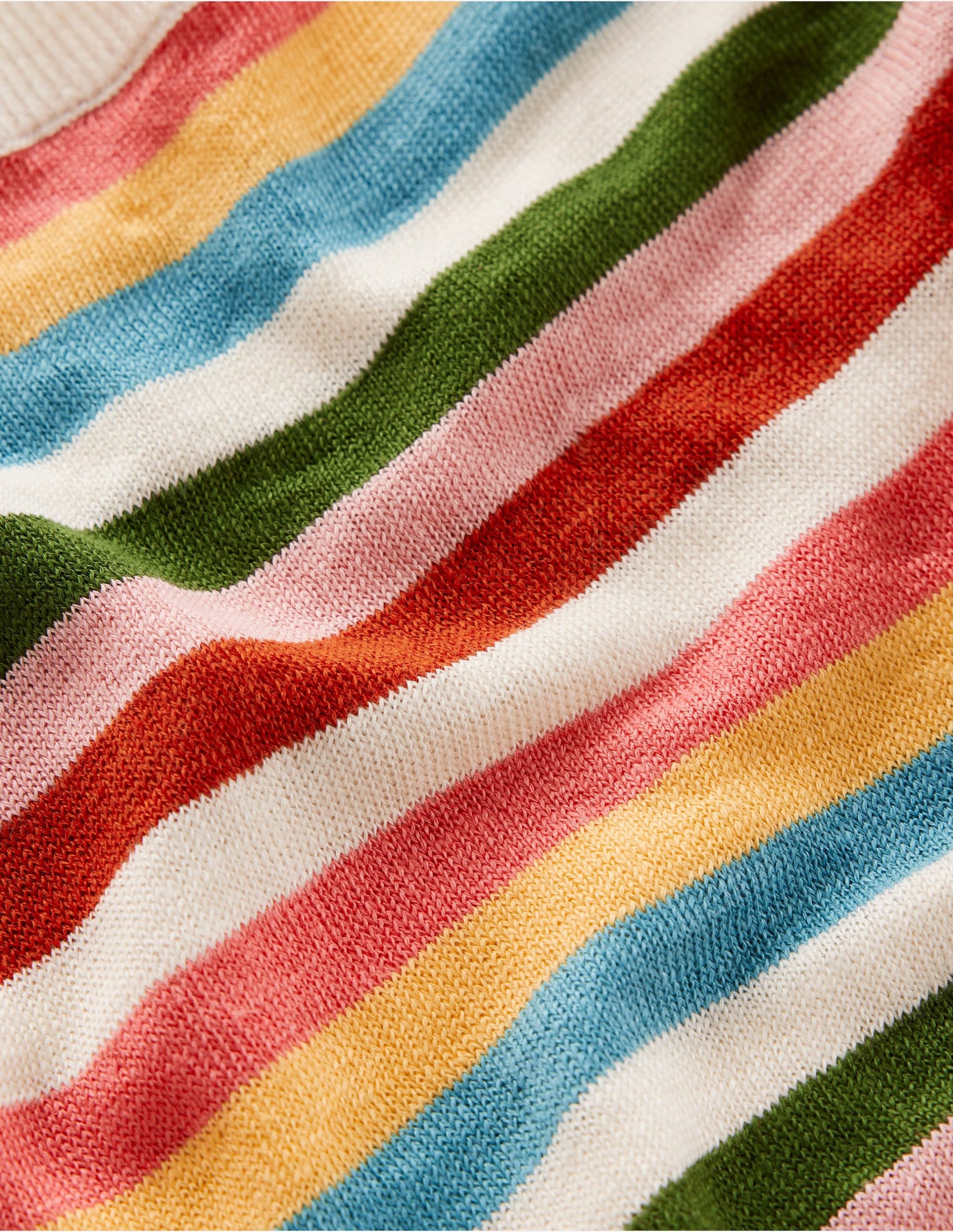 Liv Boat Neck Linen T-Shirt-Soft Multistripe Small - Image 6