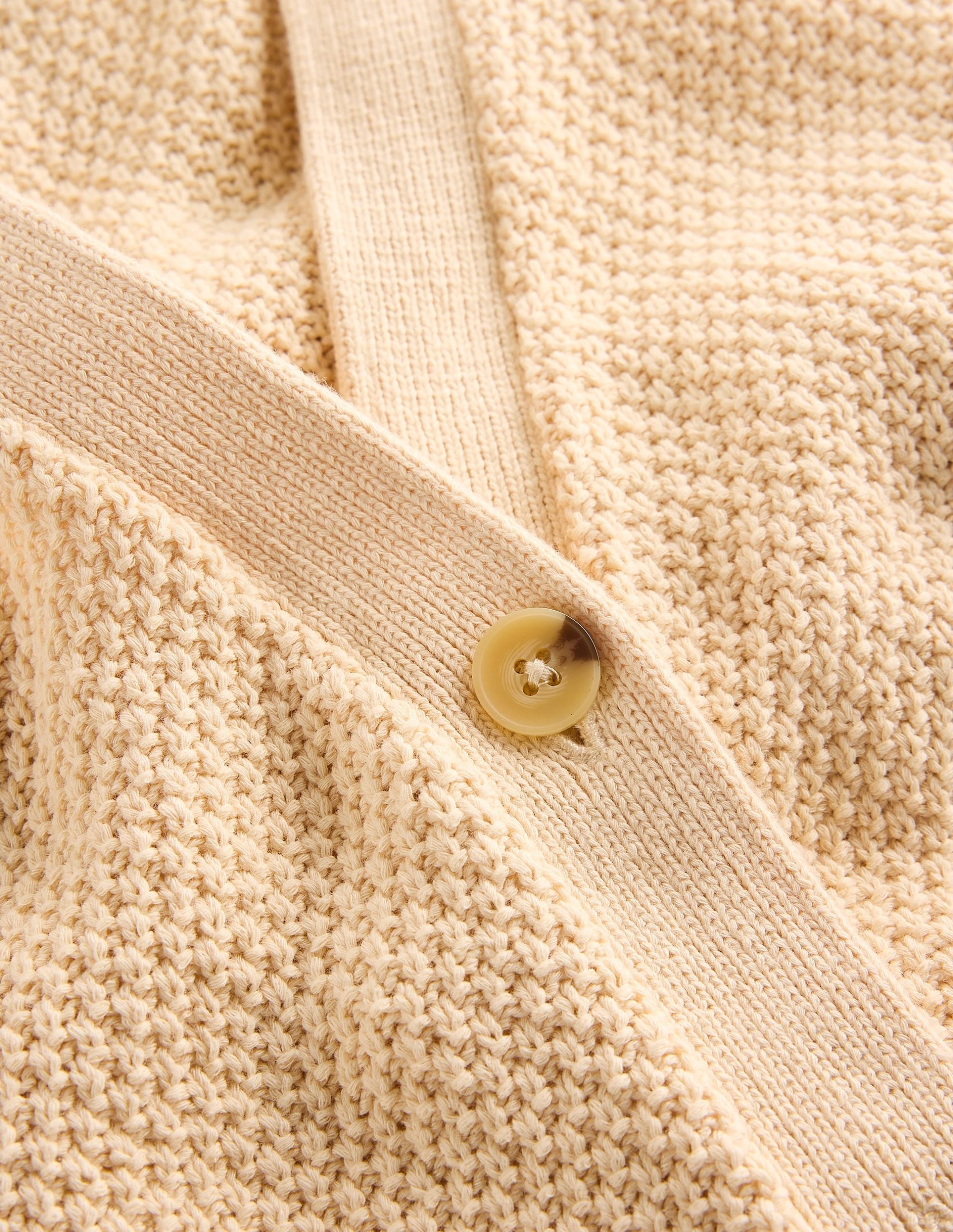 Cotton Sleeveless Cardigan-Warm Ivory - Image 7