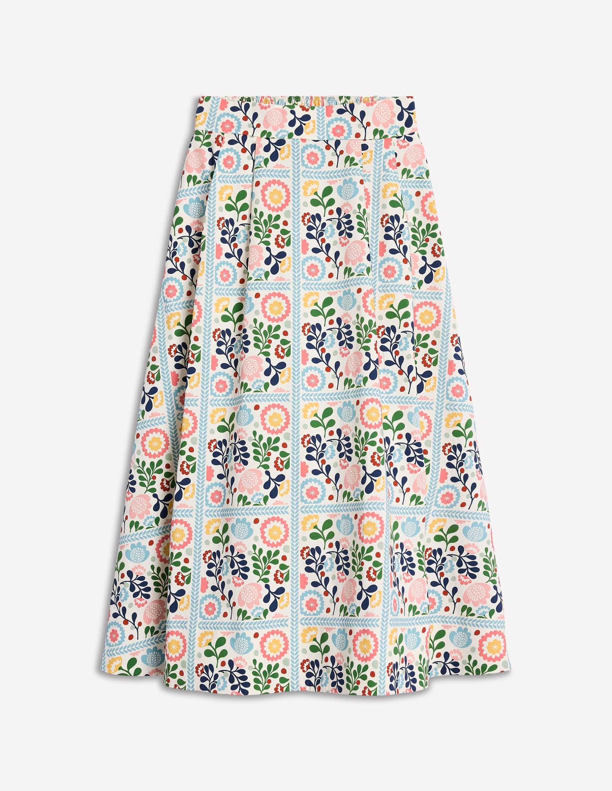 Isabella Cotton Sateen Skirt-Multi. Vine Tile - Image 5