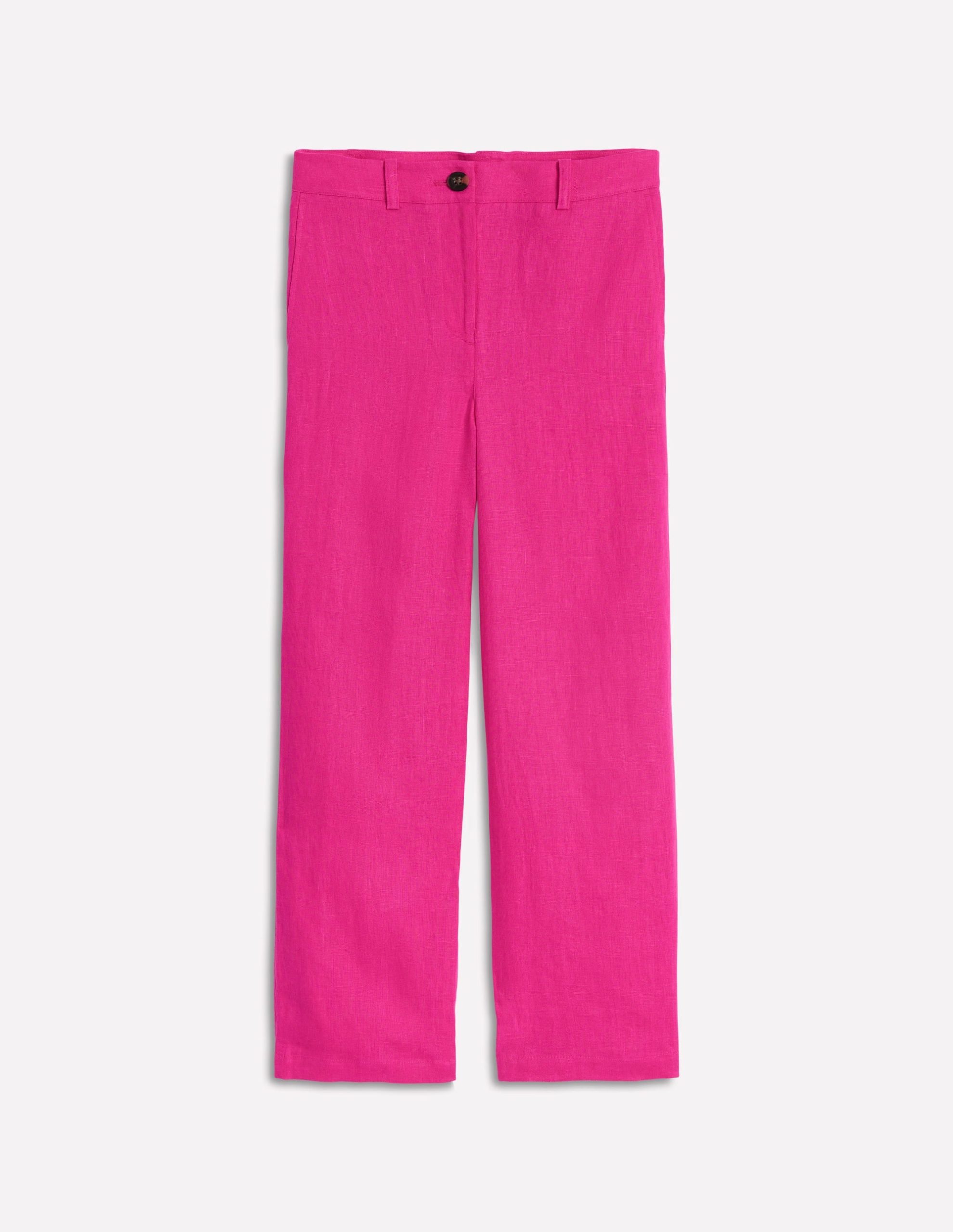 Westbourne Crop Linen Pants-Pink Peony - Image 5