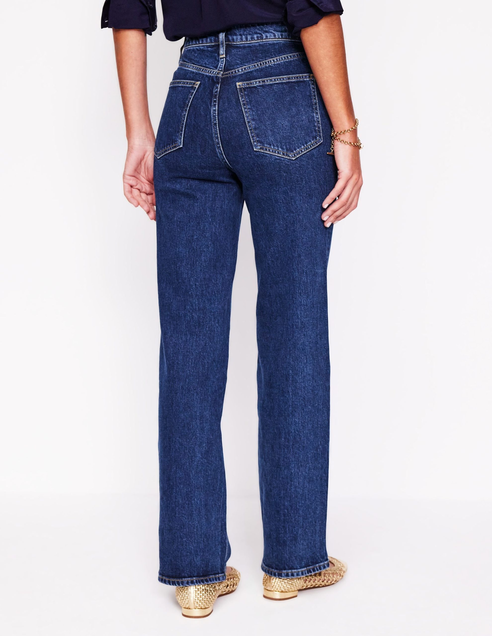 High Rise Column Leg Jeans-Dark Vintage - Image 4