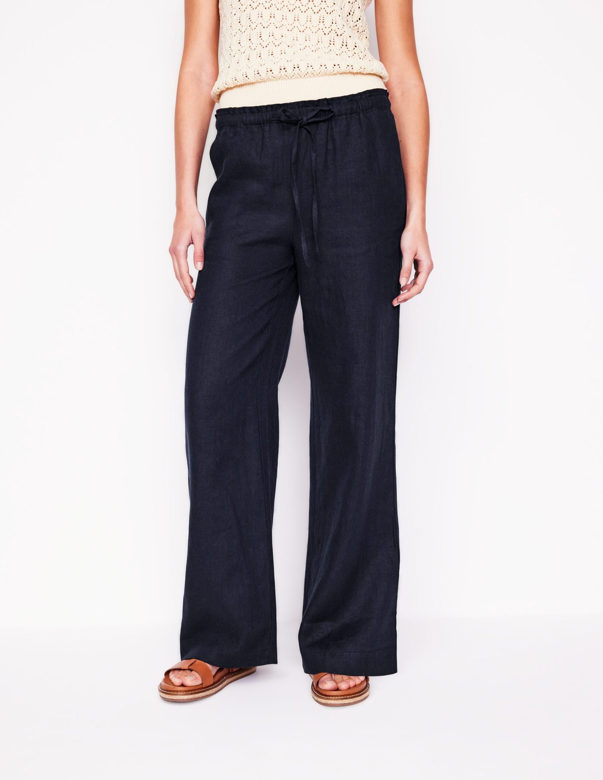 Islington Linen Pants-Navy - Image 5