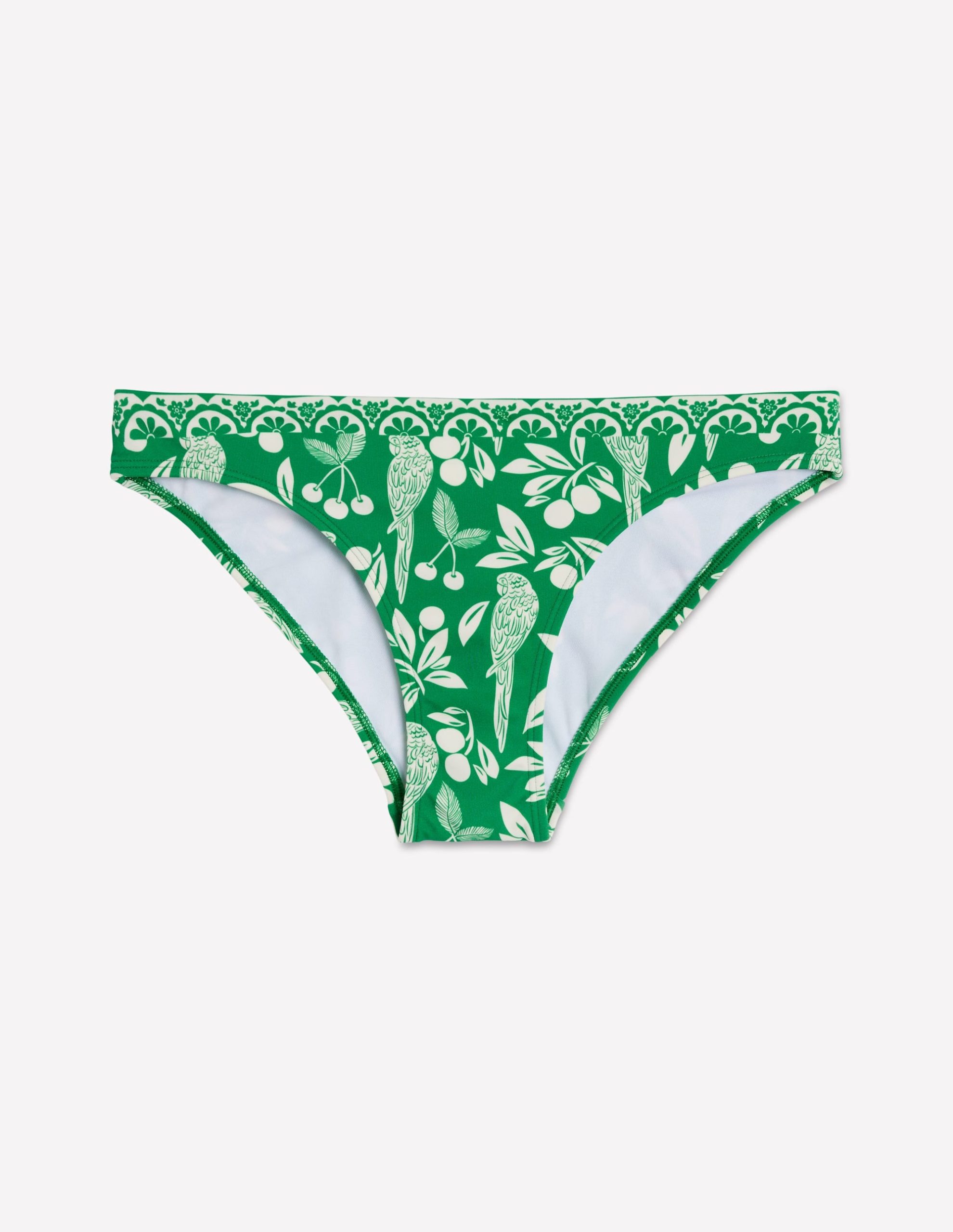 Classic Bikini Bottoms-Rich Emerald. Ornate Tropic - Image 5