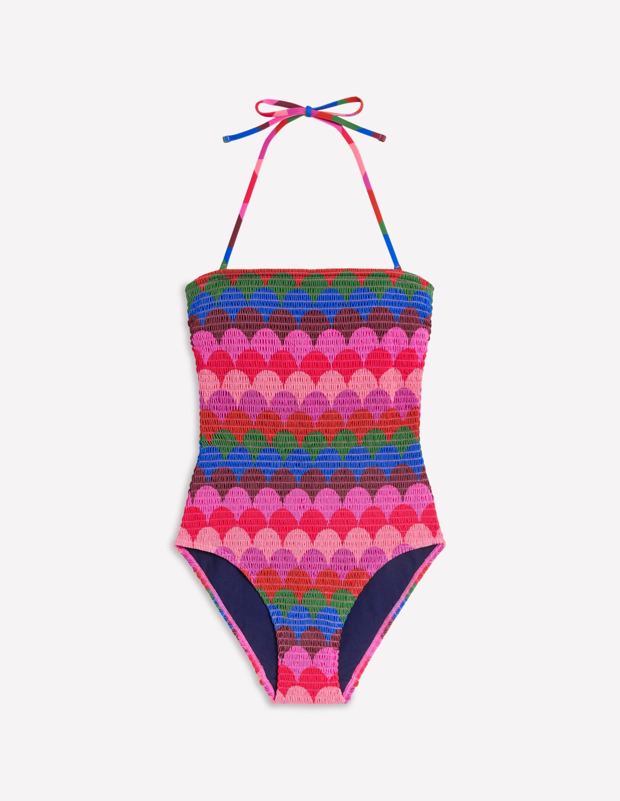 Milos Smocked Swimsuit-Multi. Scallop Stripe - Image 5