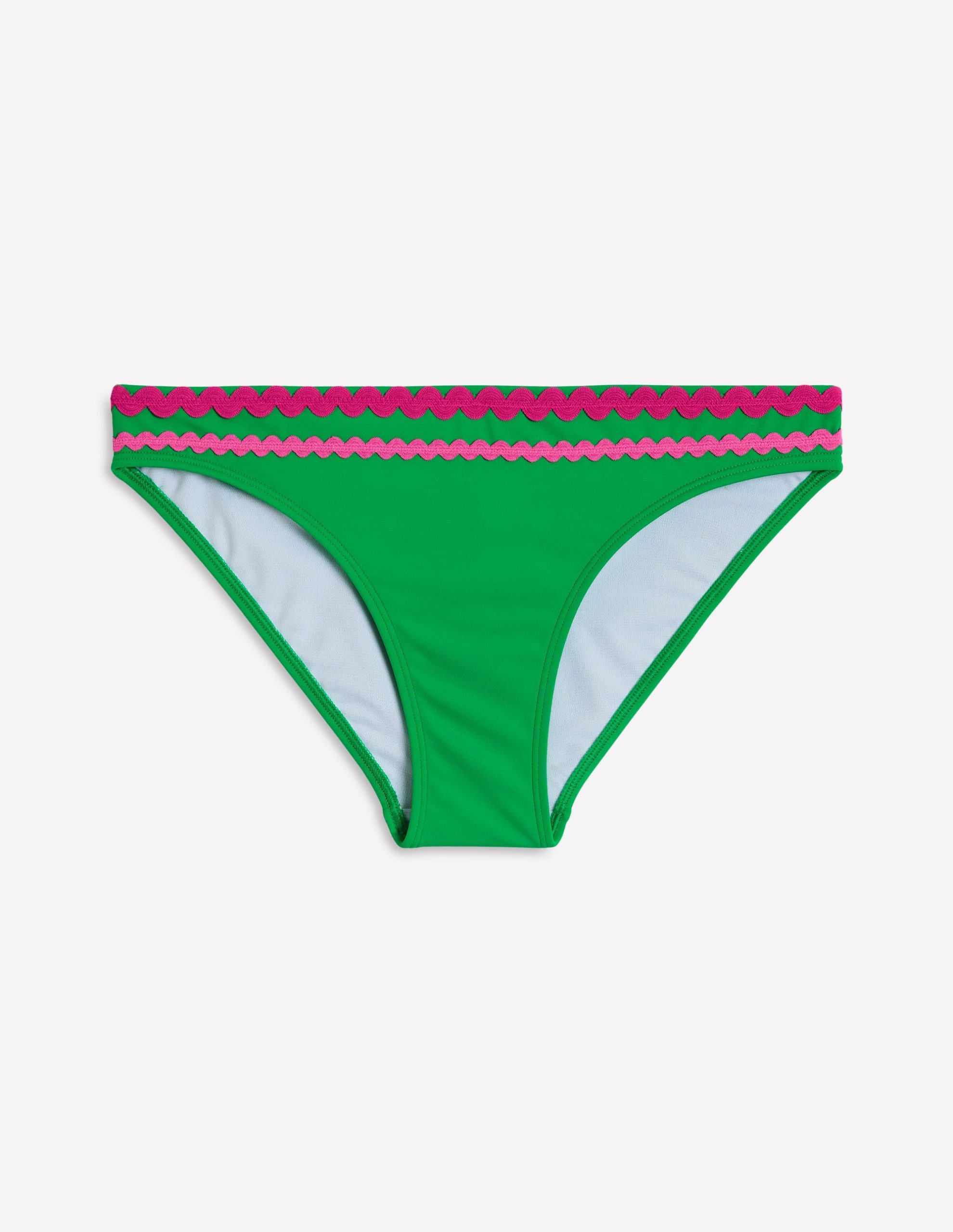 Porto Bikini Bottoms-Bright Green Rik Rak - Image 5