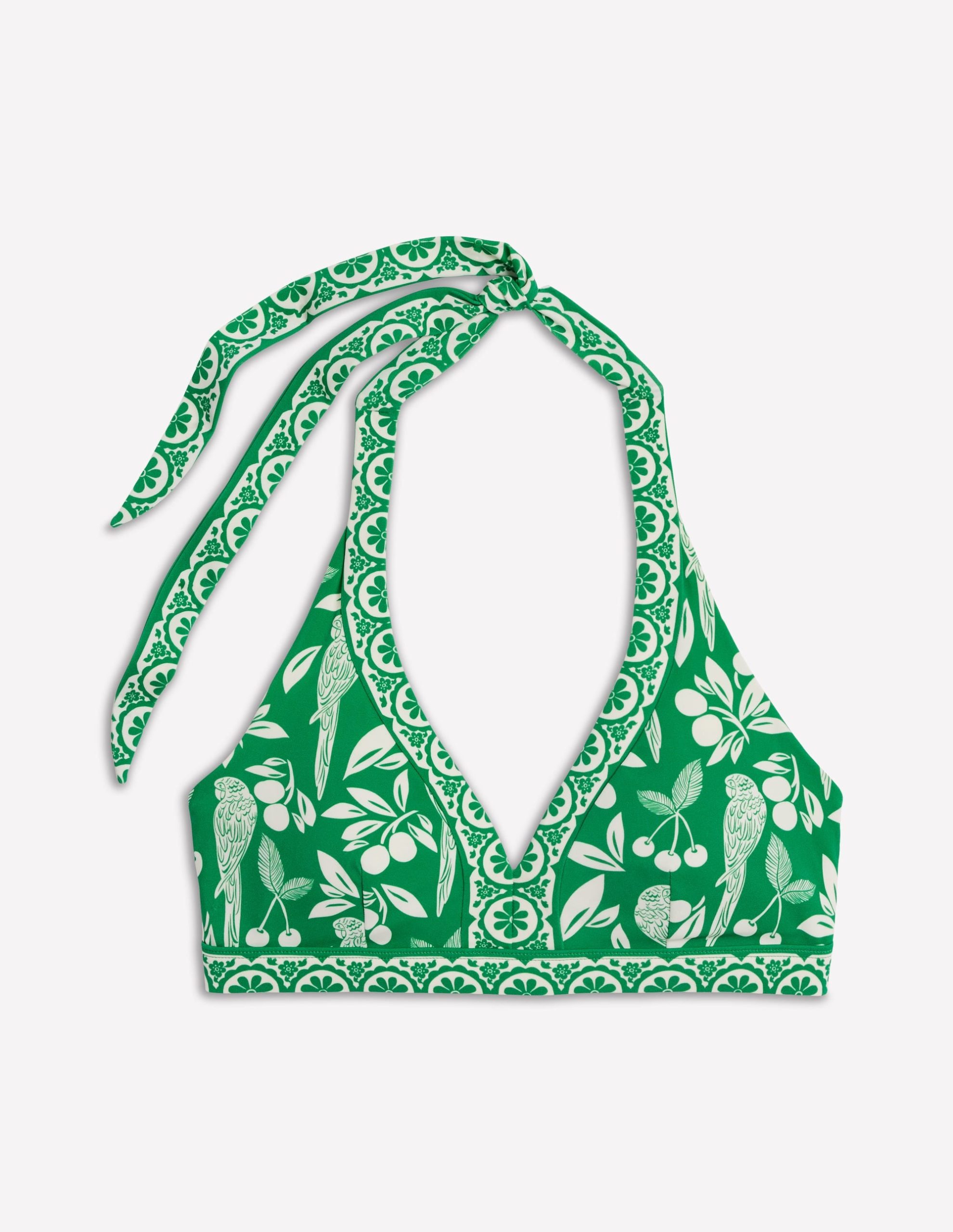 Ios V Panel Bikini Top-Rich Emerald. Ornate Tropics - Image 5