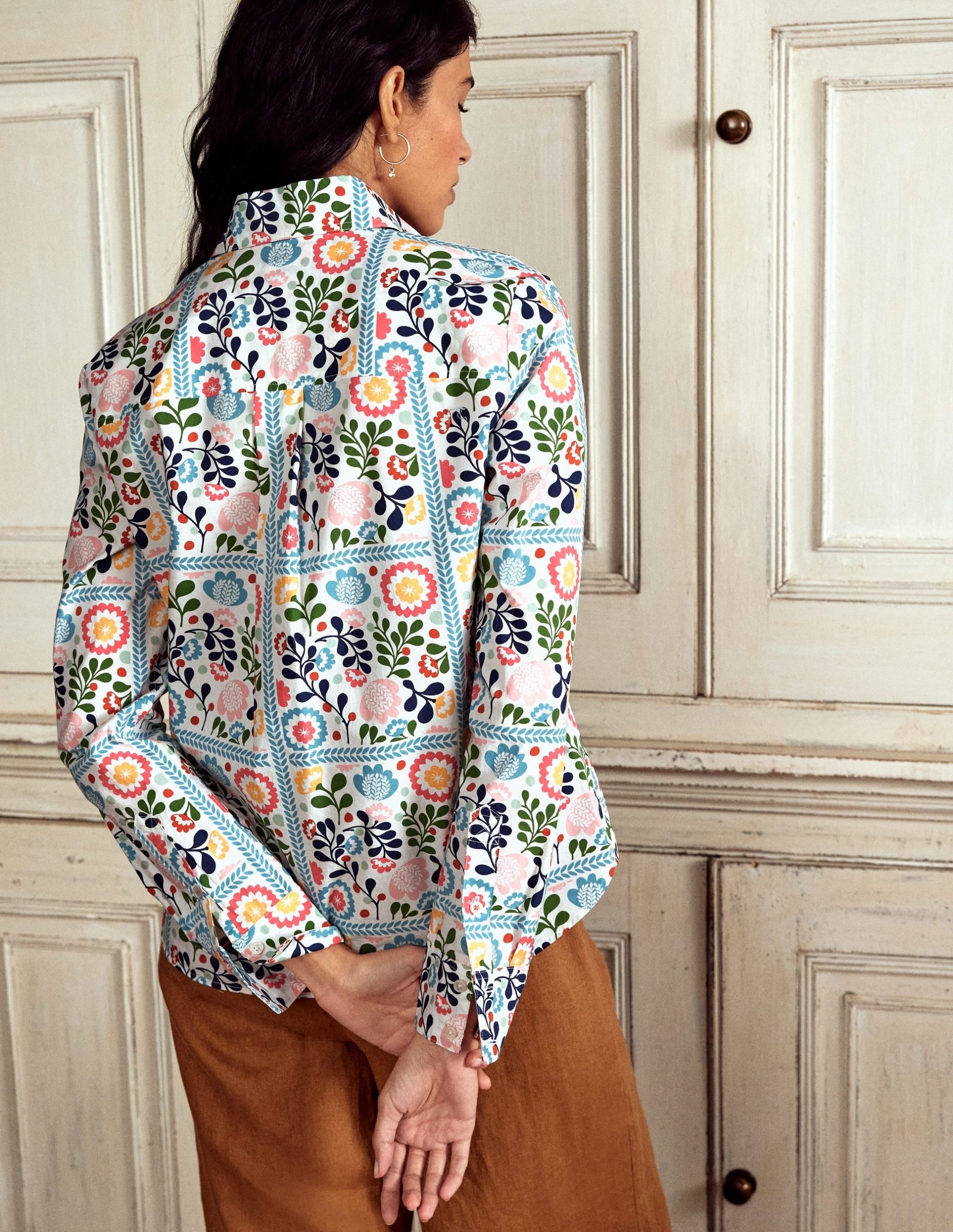 Sienna Cotton Shirt-Multi. Vine Tile - Image 3
