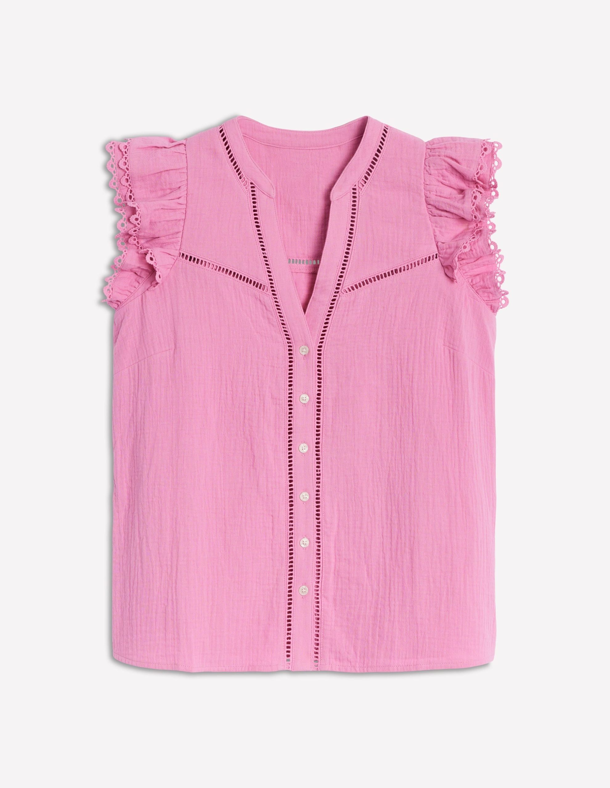 Sleeveless Double Cloth Top-Meadowsweet Pink - Image 5