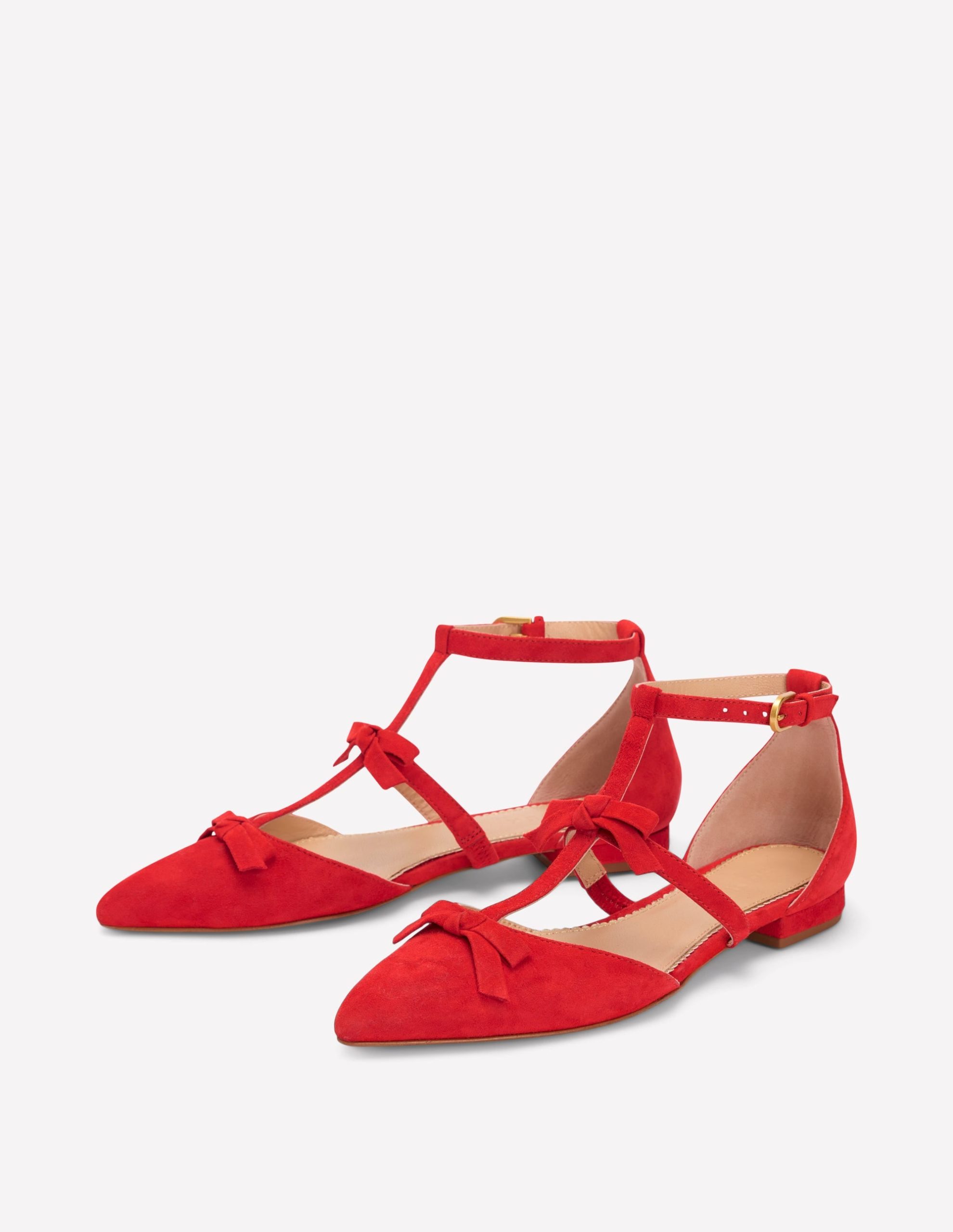 Point Bow Mary Jane-Pillarbox Red - Image 3