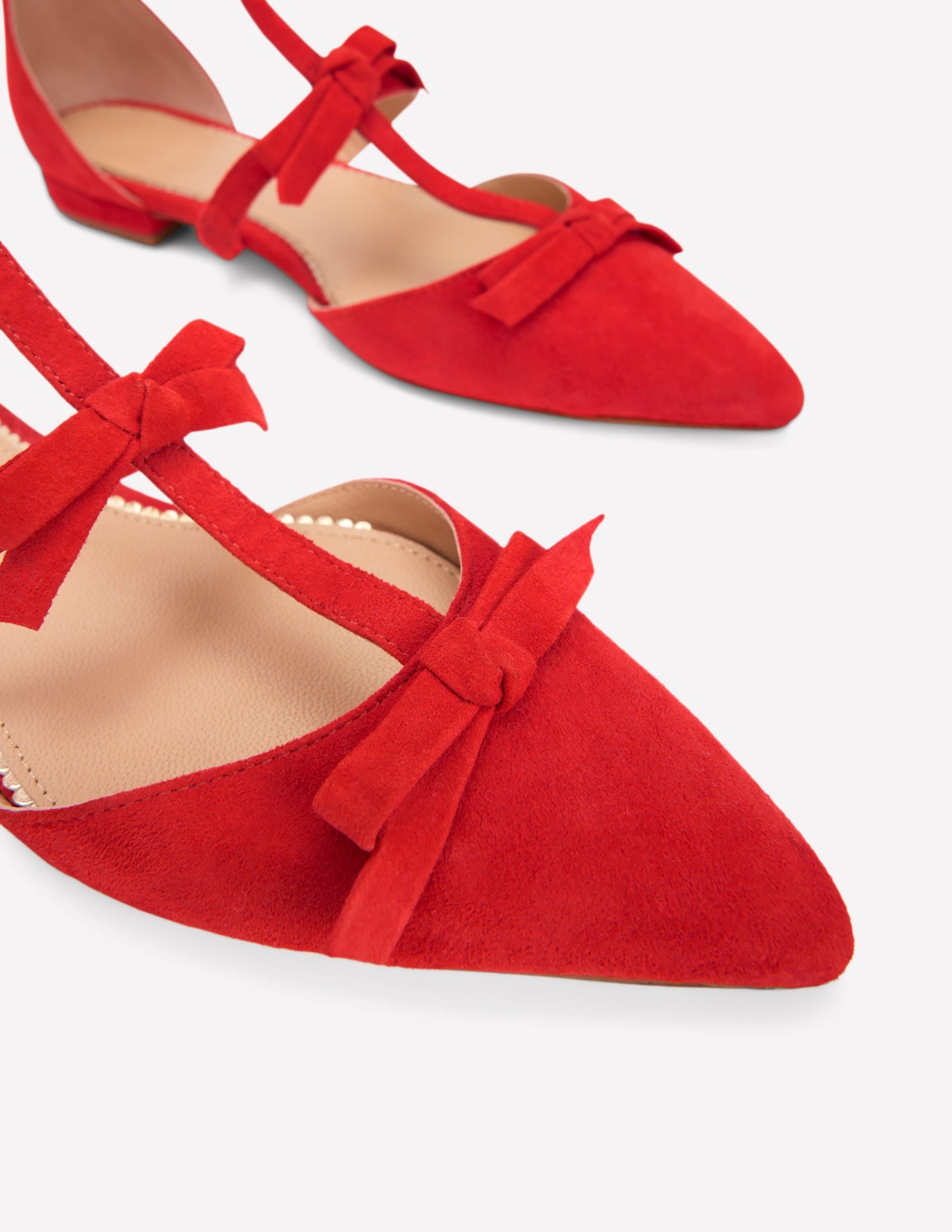 Point Bow Mary Jane-Pillarbox Red - Image 4