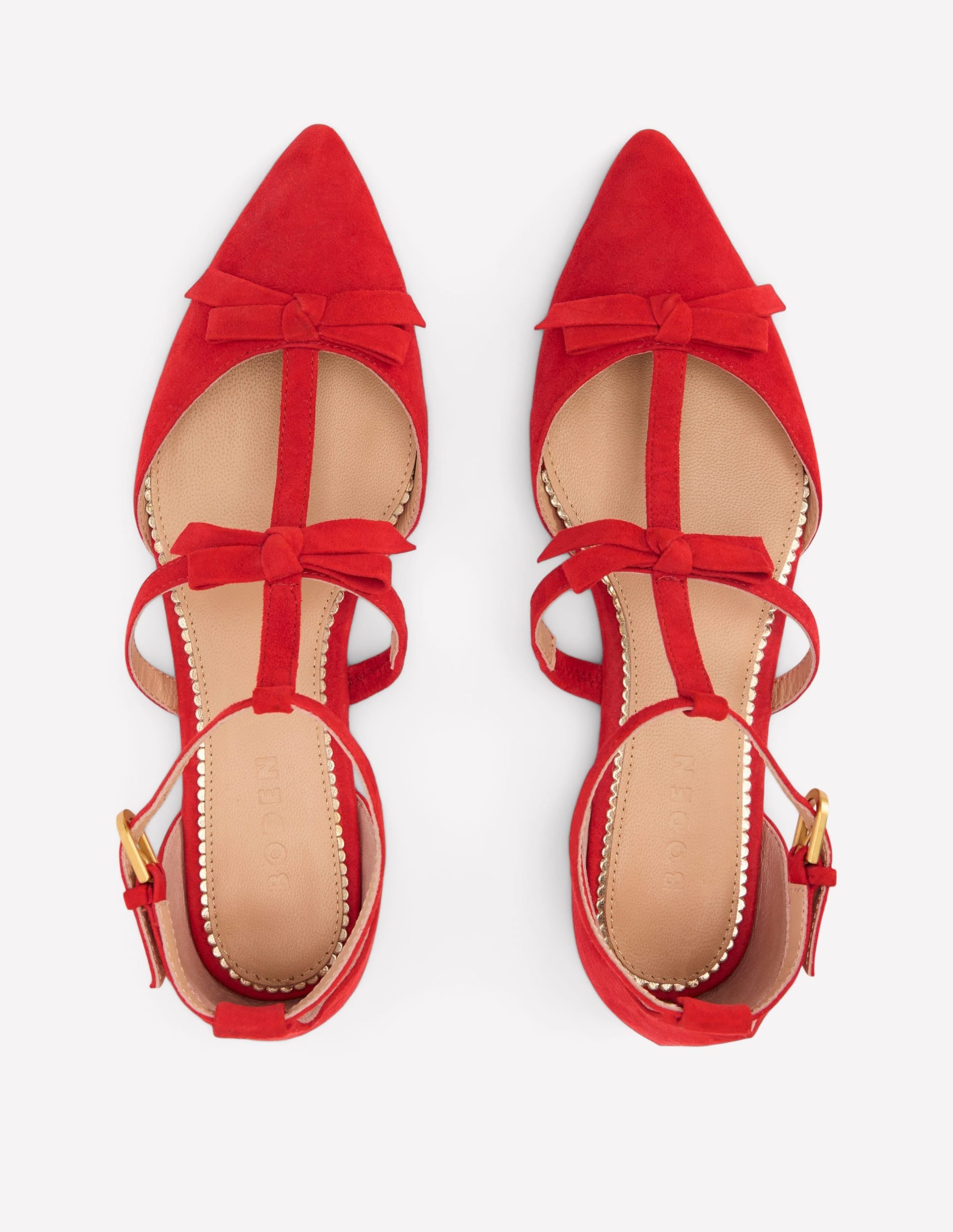 Point Bow Mary Jane-Pillarbox Red - Image 5