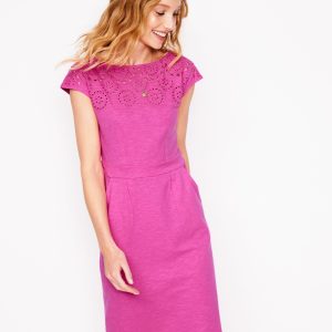Florrie Broderie Dress-Cosmos Pink