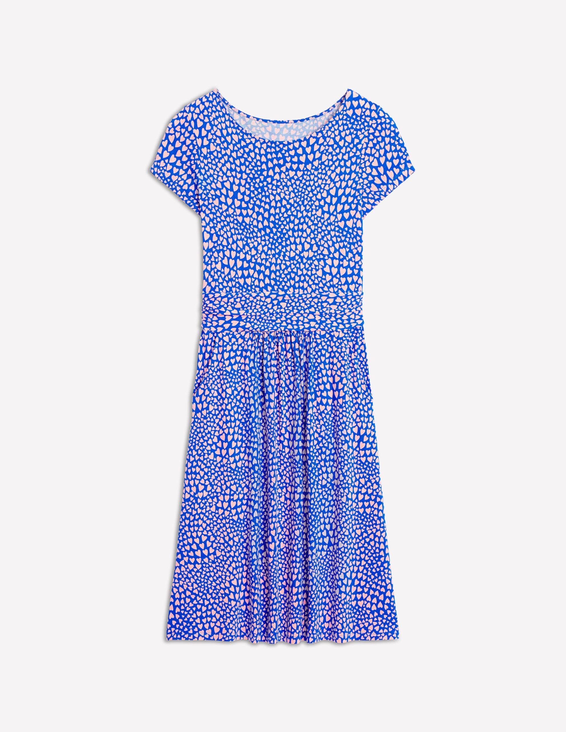 Amelie Jersey Dress-Gallery Blue. Heart Cluster - Image 5