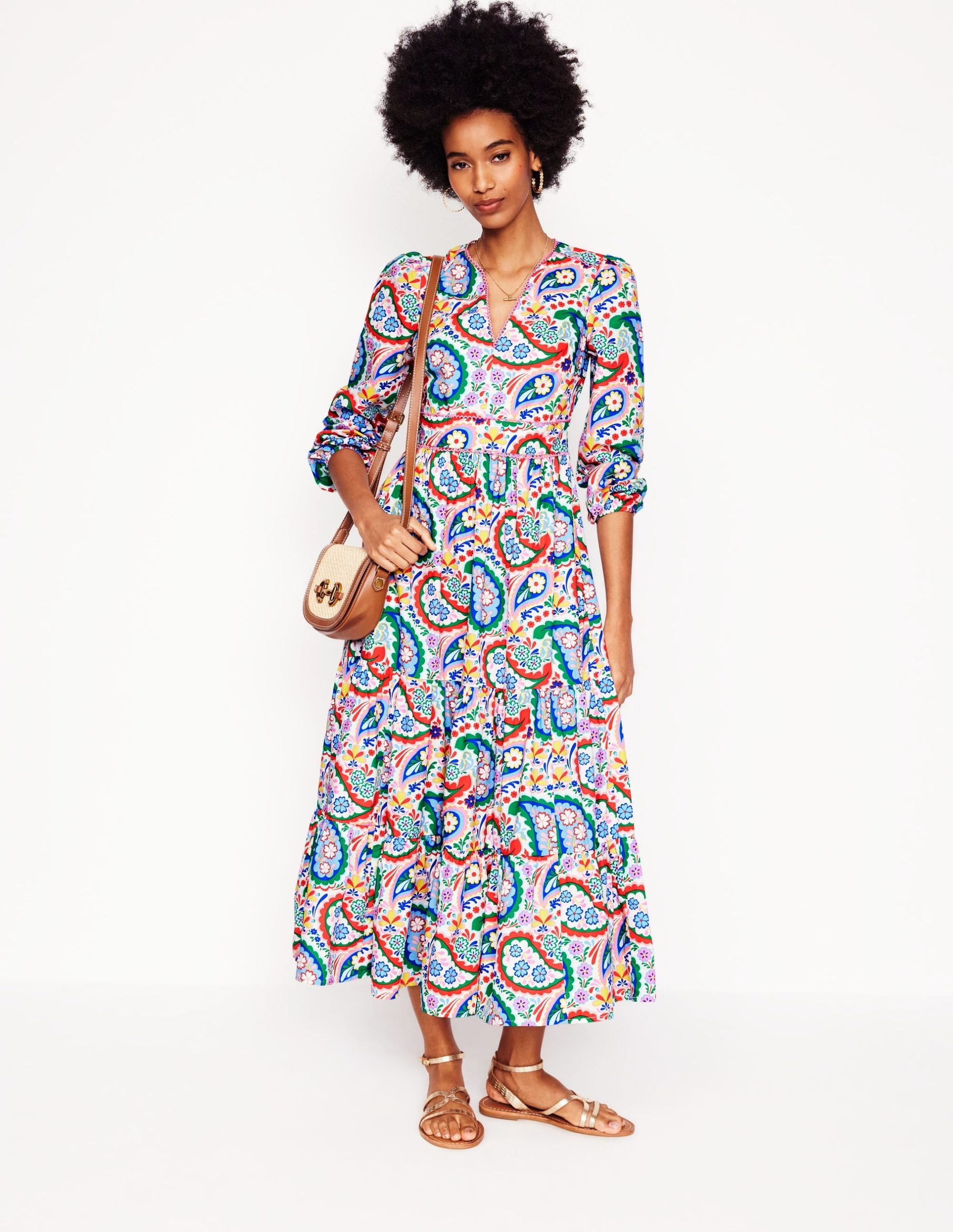 Violet Midi Dress-Multi. Meadow Paisley - Image 7