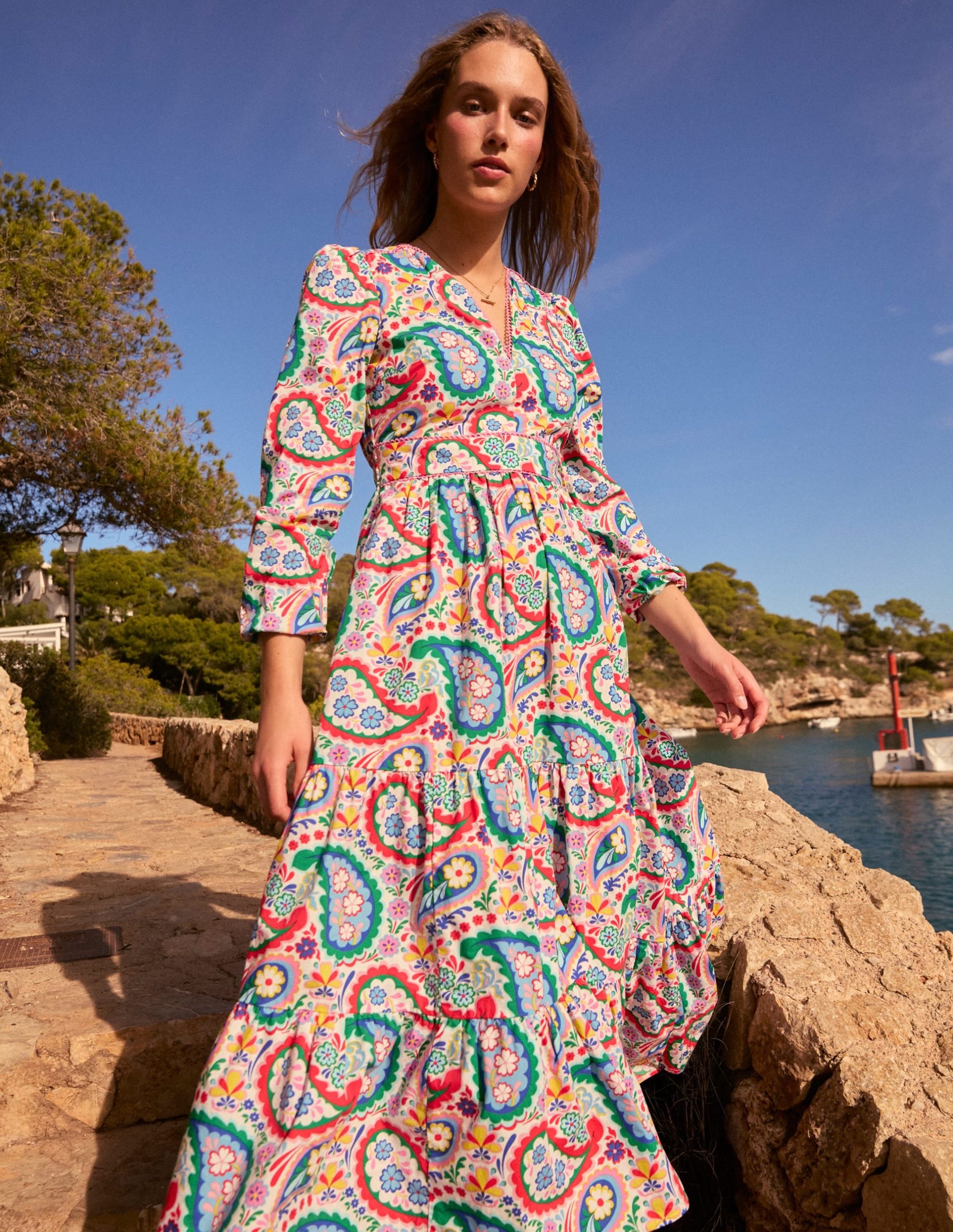 Violet Midi Dress-Multi. Meadow Paisley - Image 2