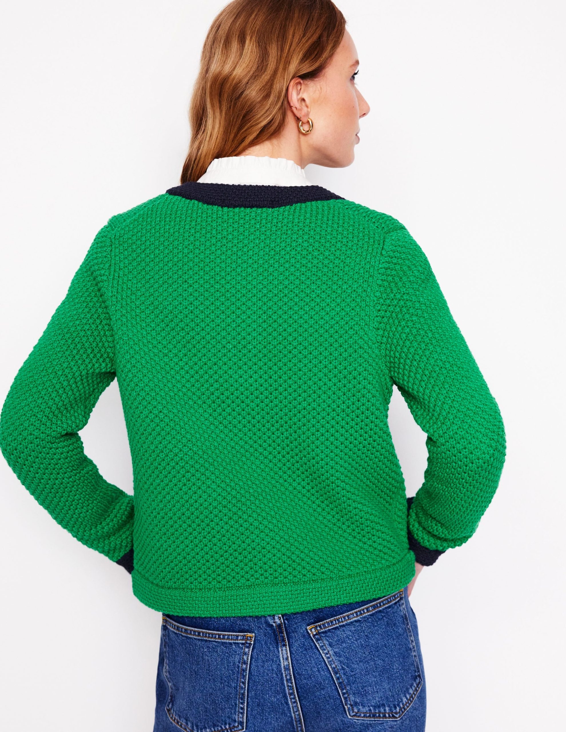 Libby Knitted Jacket-Rich Emerald - Image 3